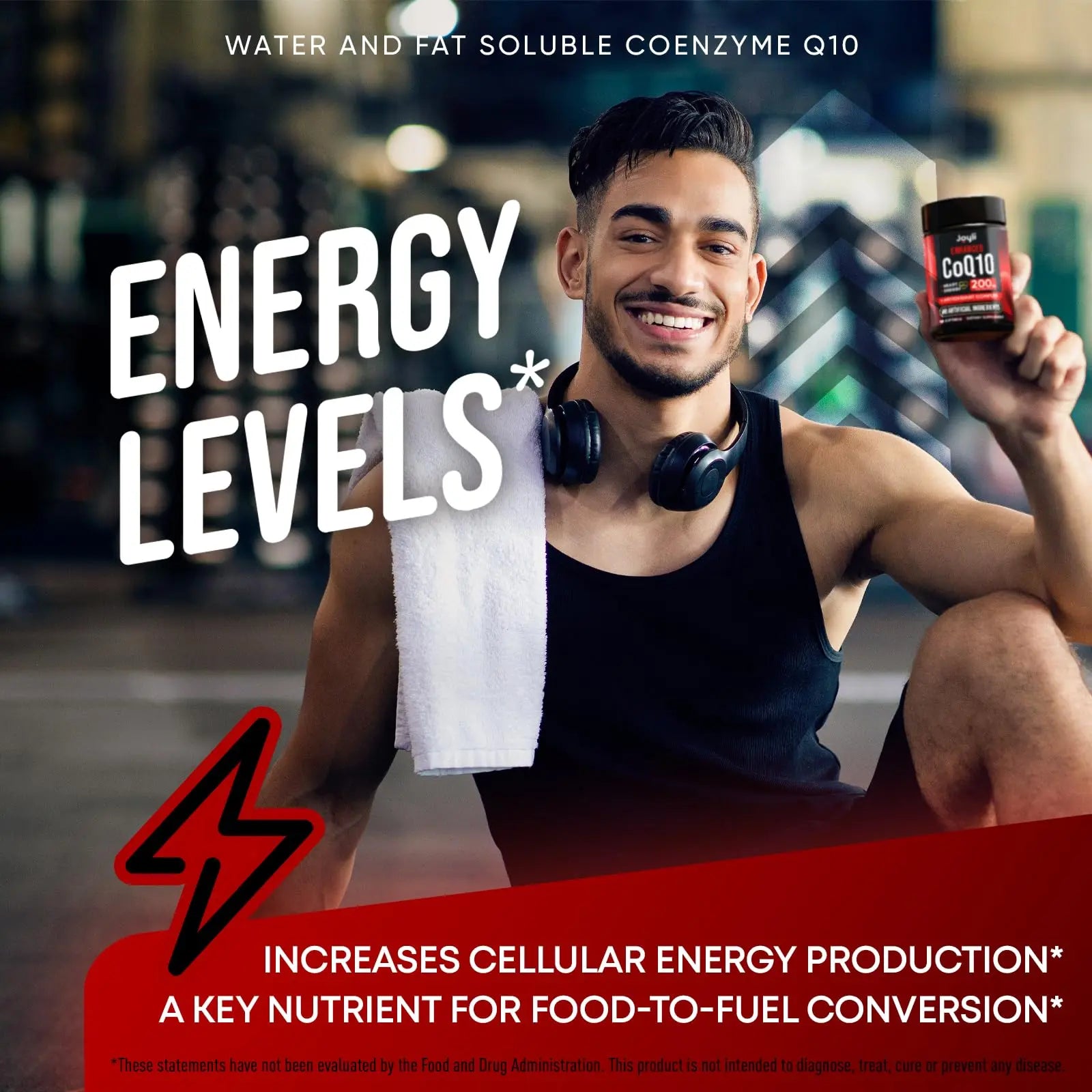 High Absorption CoQ10 200MG - Co Q10, 200mg Softgels for Heart Health & Energy Production - Enhanced Co Q 10 Supplement with Antioxidants and Flaxseed Oil - CoQ10 200 mg Per Serving JOYLI Nutrition Au supplements