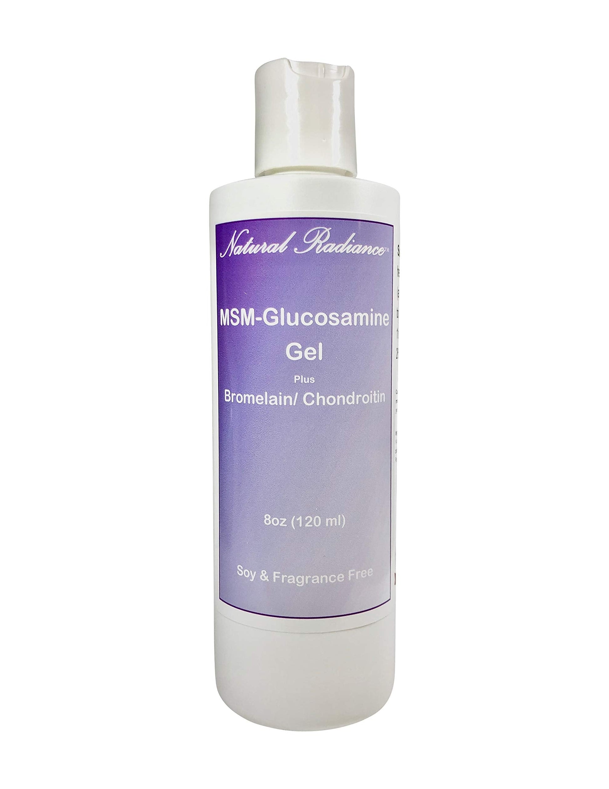 Natural Radiance MSM Plus - Glucosamine Bromelain and Chrondroitin 8 oz. Bottle - Oderless Natural Radiance Au supplements