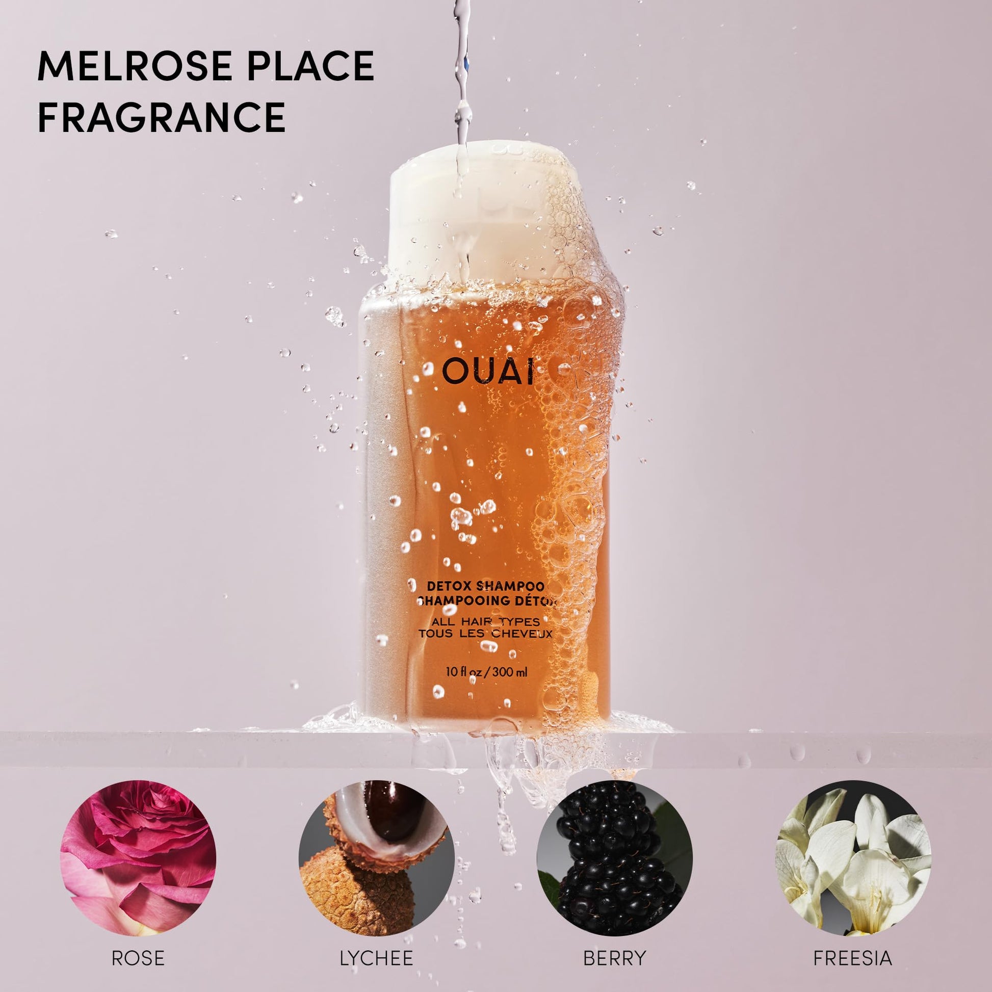 OUAI Detox Shampoo - Clarifying Shampoo for Build Up, Dirt, Oil, Product and Hard Water - Apple Cider Vinegar & Keratin for Clean, Refreshed Hair - Sulfate-Free Hair Care (10 oz) OUAI Au supplements