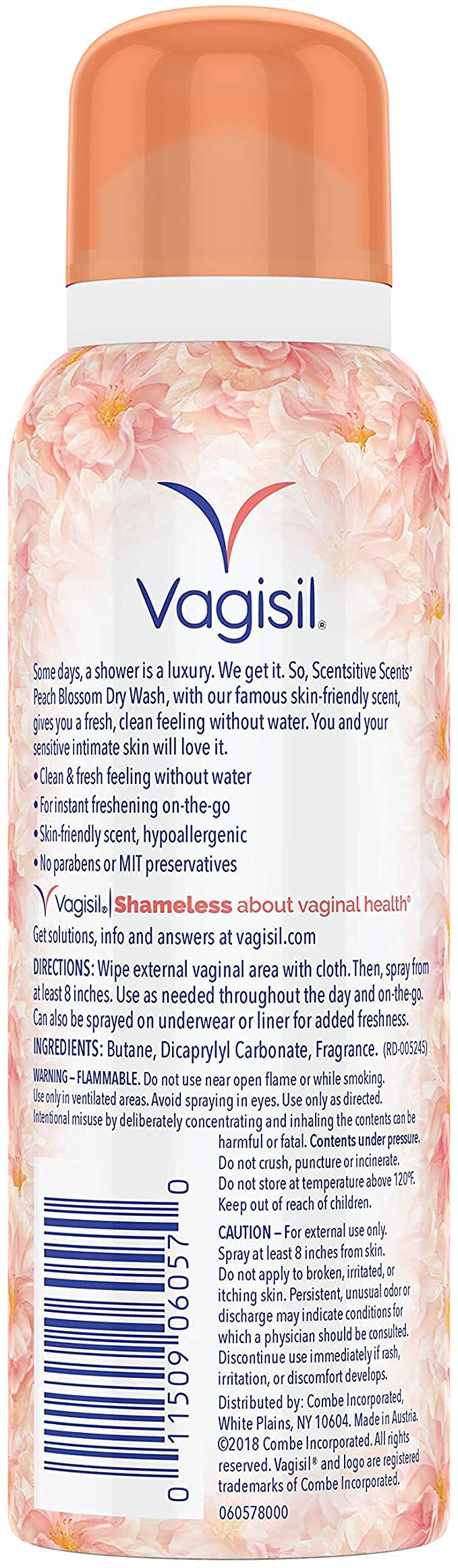 Vagisil Scentsitive Scents Feminine Dry Wash Deodorant Spray for Women, Gynecologist Tested Vagisil Au supplements