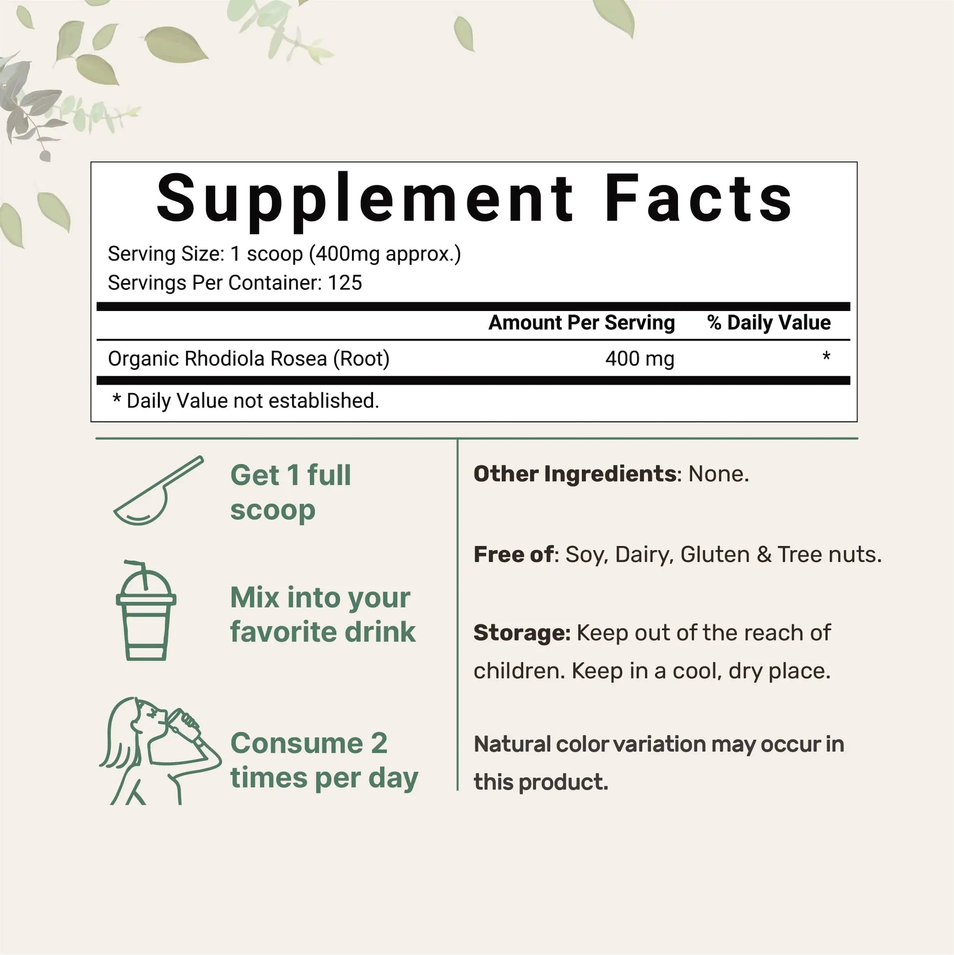 Micro Ingredients Organic Rhodiola Rosea Root Extract, 50g Powder | Adaptogenic Herb Micro Ingredients Au supplements