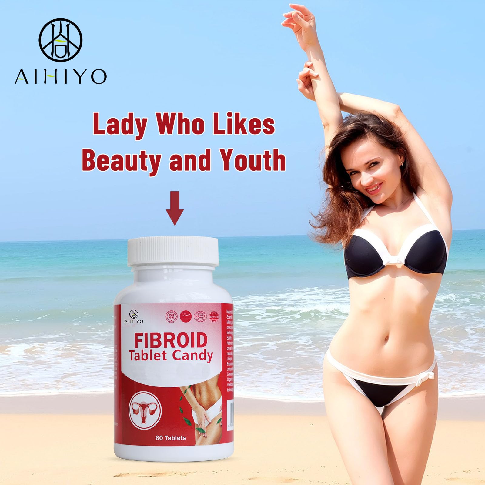 AIHIYO Herbal Tablets for Women's Wellness, 1000mg Pill Supplement, Supports Menstrual Comfort & Hormonal Balance, 60 Tablets AIHIYO Au supplements