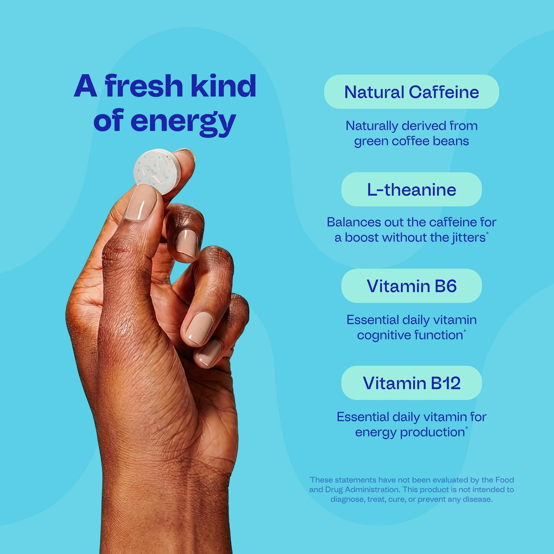 Neuro Energy & Focus Gum - 40mg Natural Caffeine Gum & Nootropic Energy Supplement with L-Theanine & B Vitamins - Sugar Free, Vegan - Peppermint, 90ct Neuro Au supplements