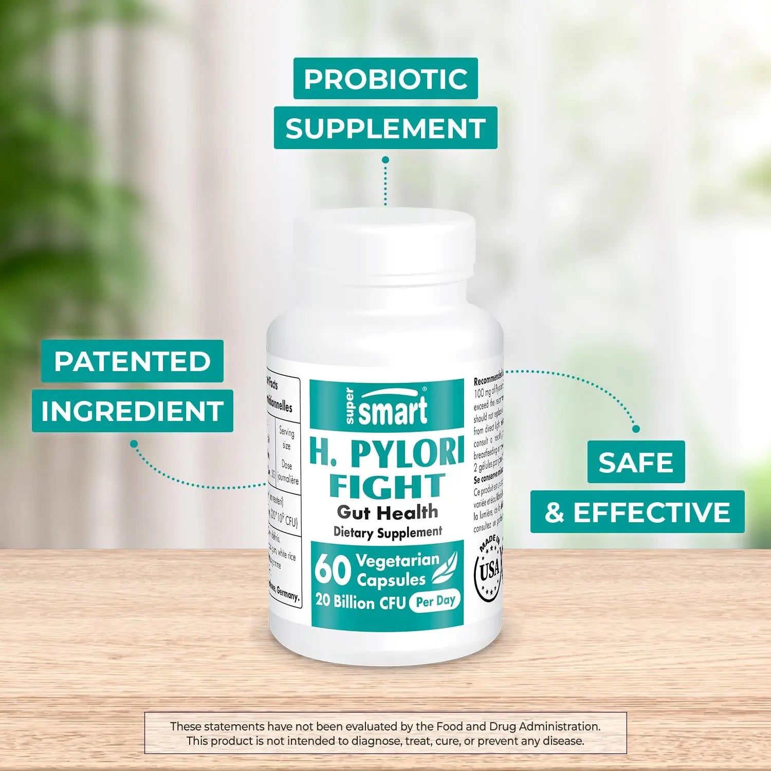 Supersmart - H. Pylori Fight Natural Treatment 20 Billion CFU per Day (Probiotic Lactobac Supersmart Au supplements