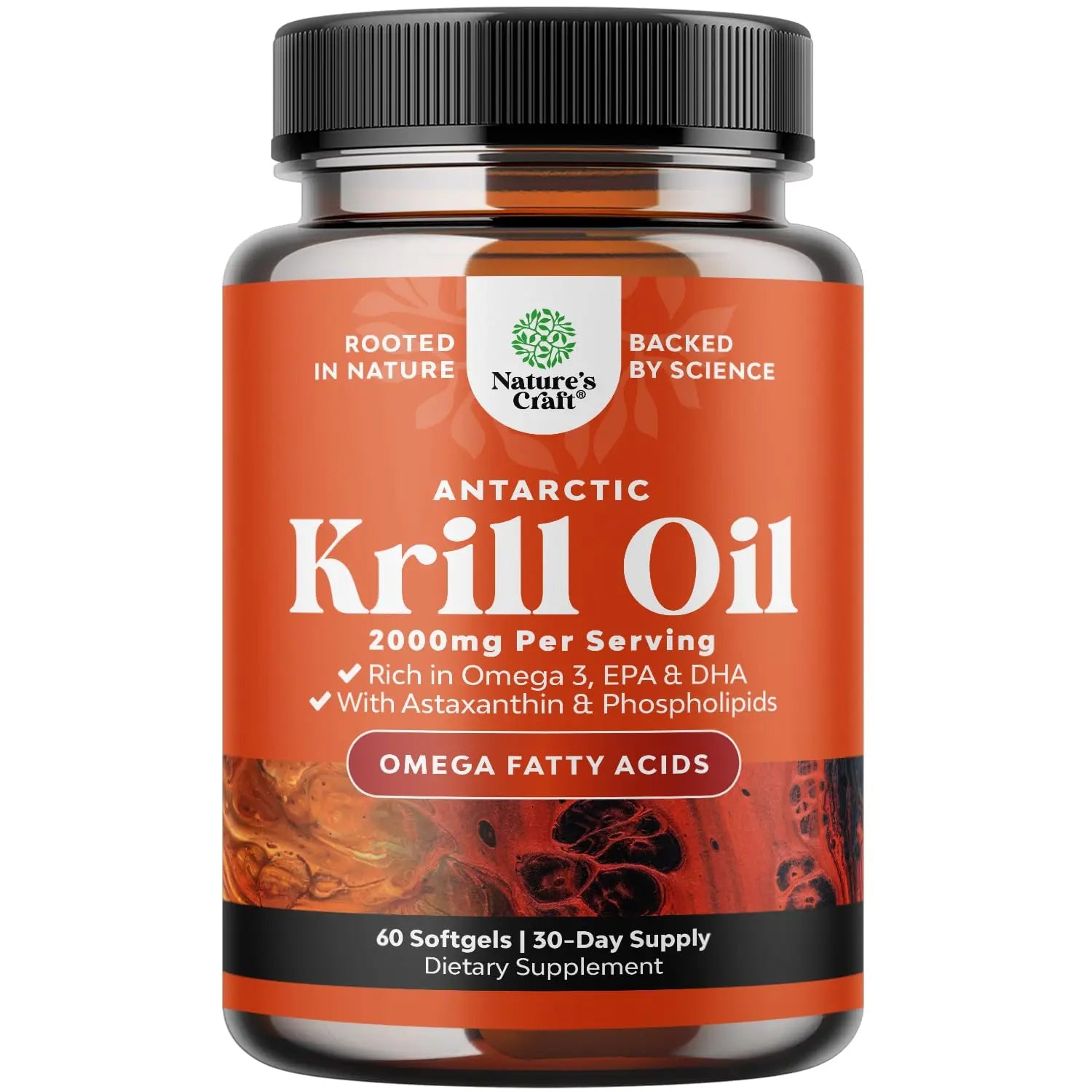 Antarctic Krill Oil 2000mg Softgels Per Serving - Omega 3 Krill Oil Supplement Natures Craft Au supplements