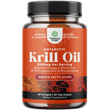 Antarctic Krill Oil 2000mg Softgels Per Serving - Omega 3 Krill Oil Supplement Natures Craft Au supplements