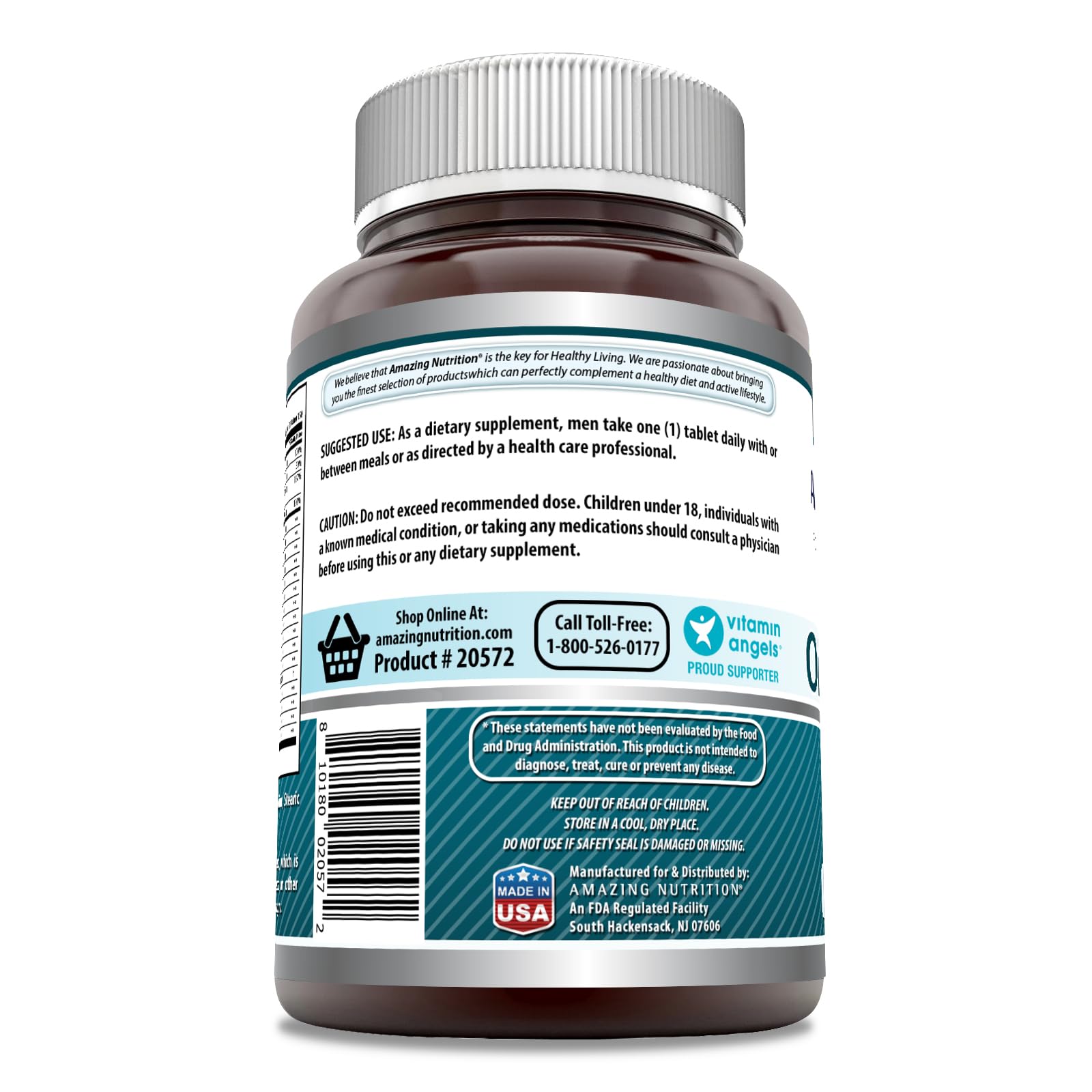 Amazing Formulas Men's One Multivitamin Supplement | Food Based | 150 Tablets | Perfect Blend of Vitamins, Minerals & Probiotics | Non-GMO | Gluten-Free | Made in USA Amazing Nutrition Au supplements