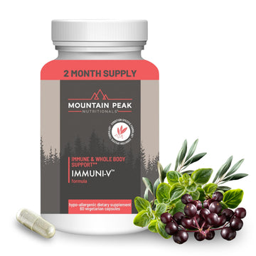 Mountain Peak Nutritionals Immuni-V - Immune System & Whole Body Support Supplement - Natural Antioxidant Booster with Humic Acid, Olive Extract, & Elderberry (60 Vegetarian Capsules) Mountain Peak Nutritionals Au supplements