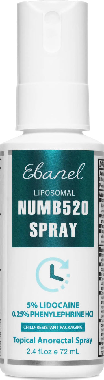 Ebanel 5% Lidocaine Spray Pain Relief Numb520 Burn Itch Relief Numbing Spray for Skin, Topical Anesthetic Postpartum Hemorrhoid Treatment with Phenylephrine for Local and Anorectal Uses EBANEL LABORATORIES Au supplements