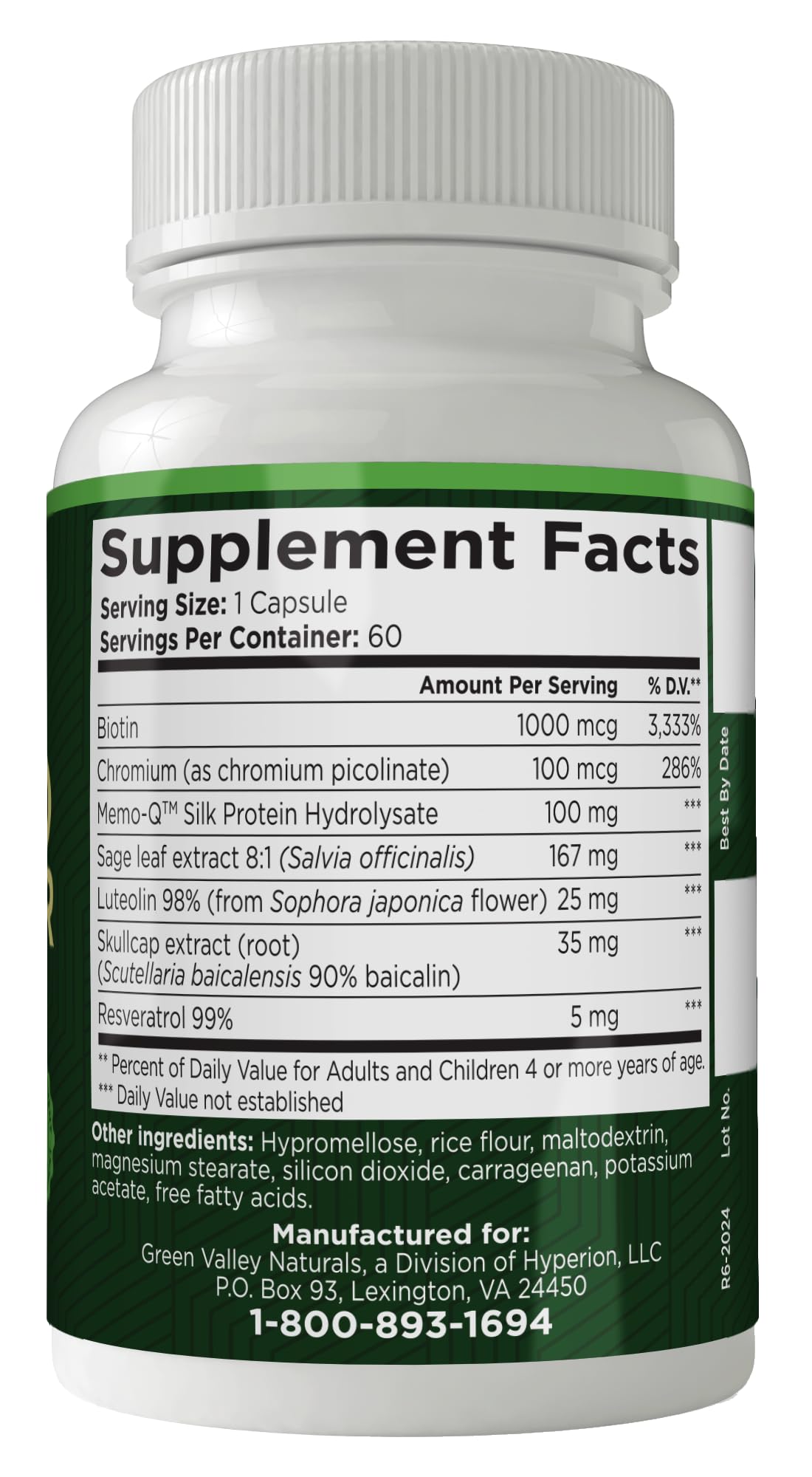 GREEN VALLEY NATURALS - Advanced Brain Power - Supports Healthy, Normal Brain Function, Focus and Concentration, clinically formulated to Support Healthy Brain Clarity. (1 Bottle, 60, Count) GREEN VALLEY NATURALS Au supplements