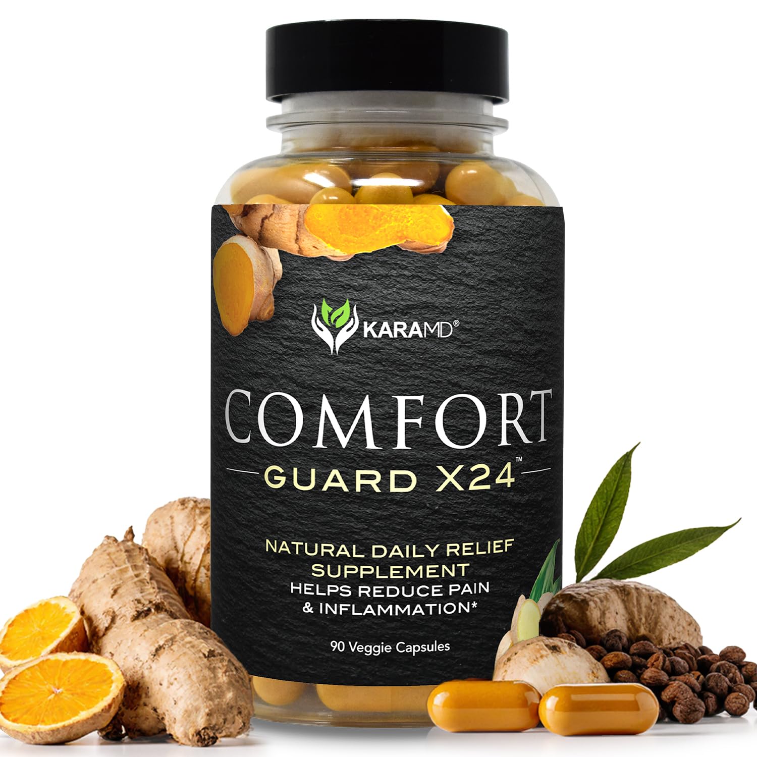 KaraMD Comfort Guard X24 | Joint & Movement Support Supplement | Turmeric Curcumin, Boswellia & Ginger | Ease Muscle Discomfort & Joint Stiffness | Non-GMO, Gluten Free & Vegan Friendly (30 Servings) KaraMD Au supplements