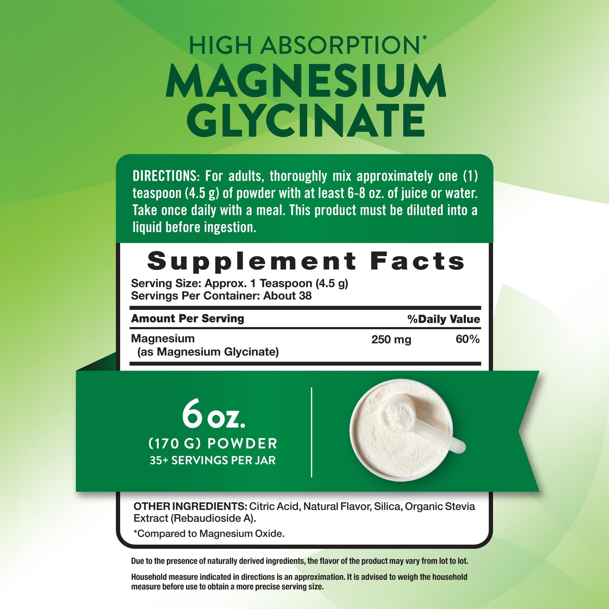 Nature's Truth Magnesium Glycinate Powder | 6 oz | Lemon Flavor | High Absorption | Vegan, Non-GMO, Gluten Free Supplement Nature's Truth Au supplements