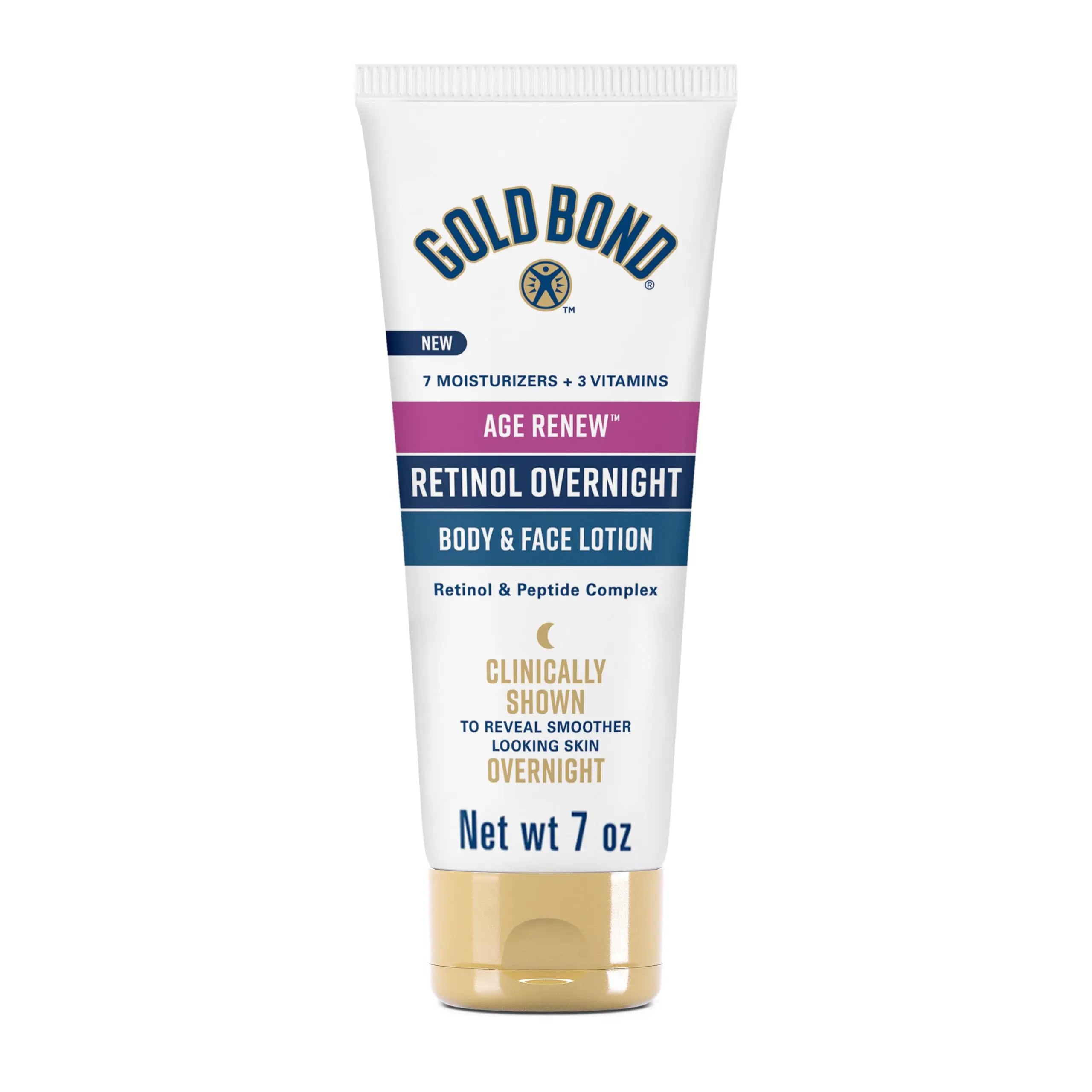 Gold Bond Age Renew Retinol Overnight Body & Face Lotion, With Retinol Gold Bond Au supplements