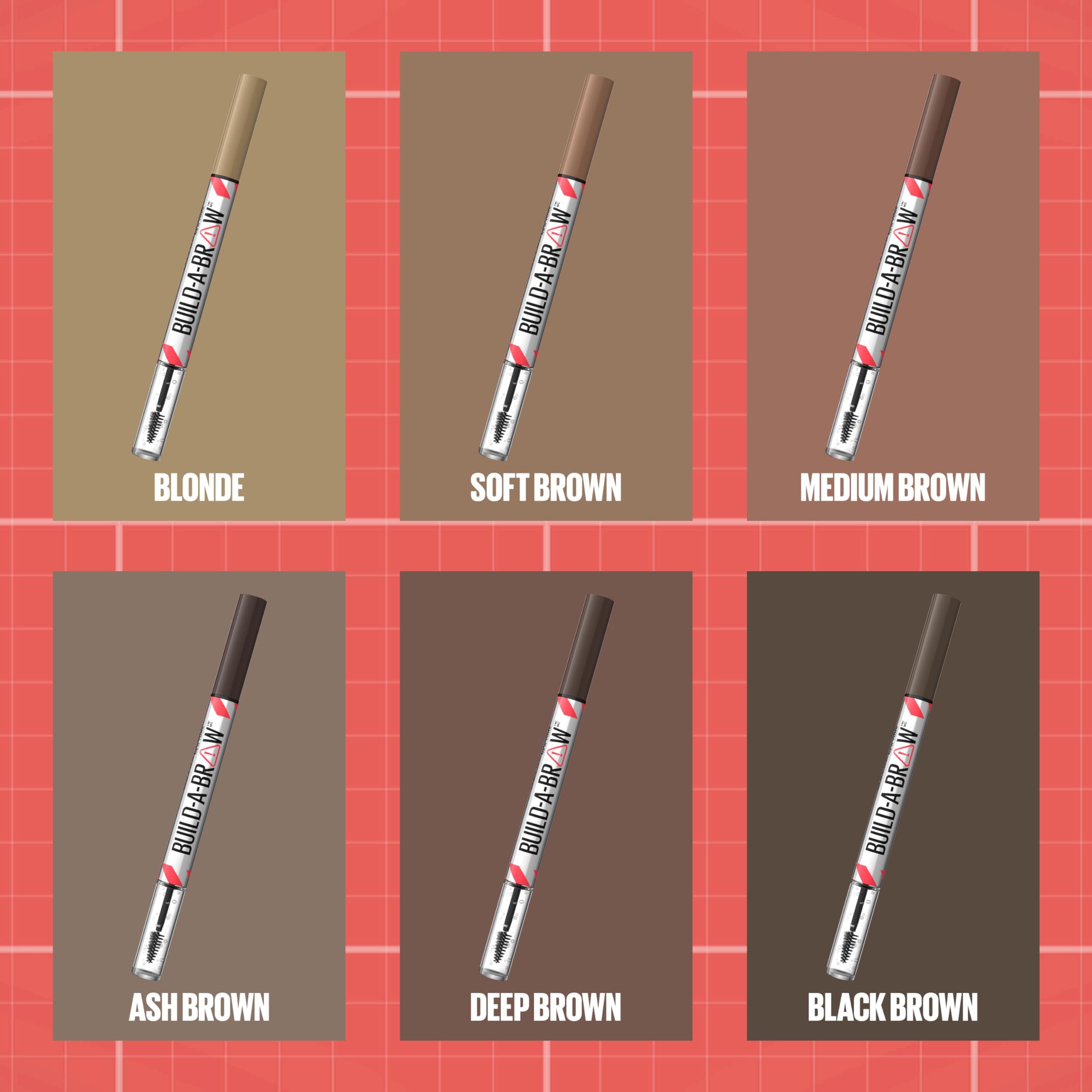Maybelline Build-A-Brow 2-in-1 Brow Pen and Sealing Eyebrow Gel, Eyebrow Makeup for Real-Looking, Fuller Brows, Black Brown, 1 Count MAYBELLINE Au supplements
