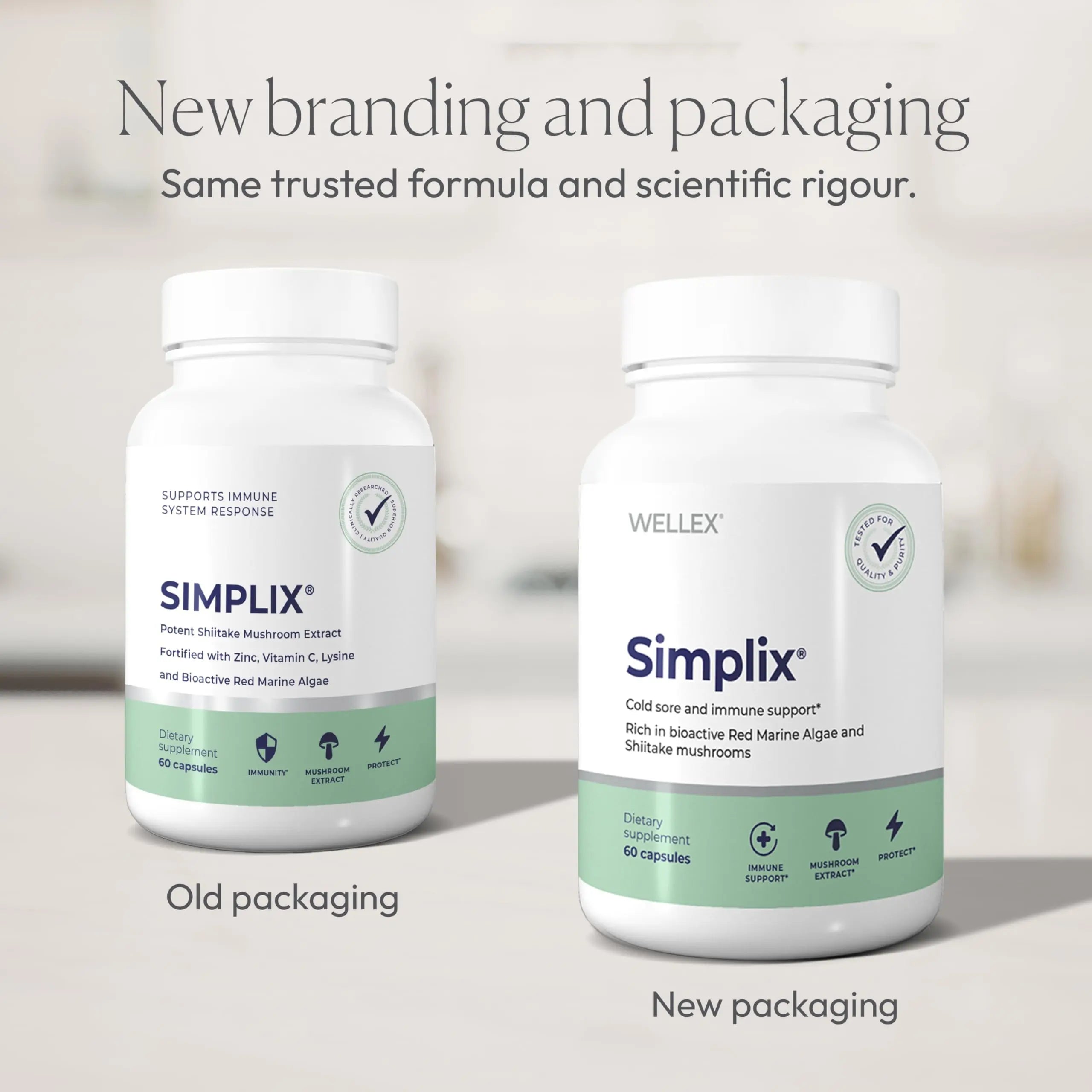 Simplix | Natural Supplement to Strengthen The Immune System | Respond to Outbreaks | Source of Highly Researched Mushroom & Seaweed Polysaccharides 60 Veggie Capsules (3 Pack) (180 Count) Papillex Au supplements