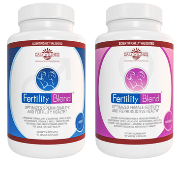 One Month Supply Each-FERTILITY BLEND Supplement for MEN (60 Tablets) and FERTILITY BLEND Supplement for WOMEN (90 Tablets).by The Daily Wellness Co. Fertility Blend Au supplements