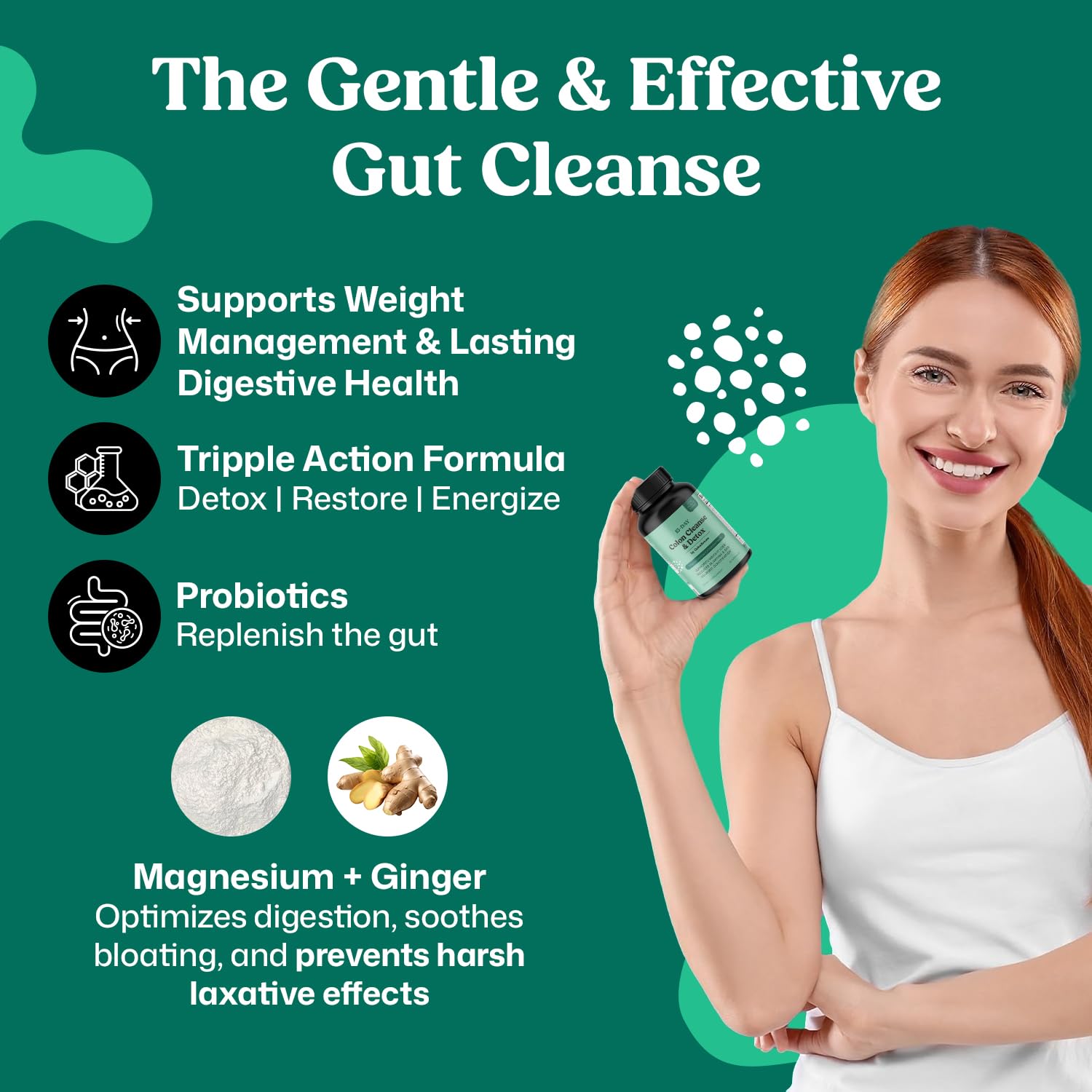 ColonBroom 15 Day GLP-1 Colon Cleanse & Detox Cleanse for Weight Management with Probiotics & Magnesium | Reduce Bloating & Boost Metabolism & Digestion - Effective Gut Cleanser Detox for Women & Men ColonBroom Au supplements