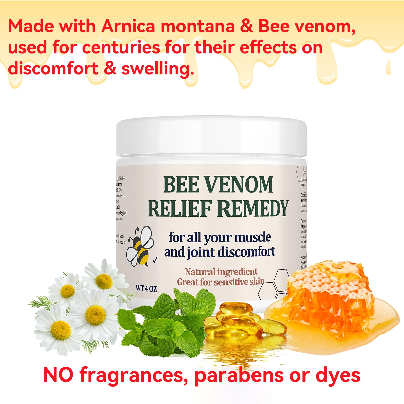 KOKOMAANE Bee Venom Muscle Cream, Maximum Strength Joint & Bone Soothing Ointment, for Shoulder, Back, Neck, Hands, Knuckle, Elbow, Feet, Leg, Knees, Ankle, Arthritis, Meniscus, for Adults, Elder KOKOMAANE Au supplements