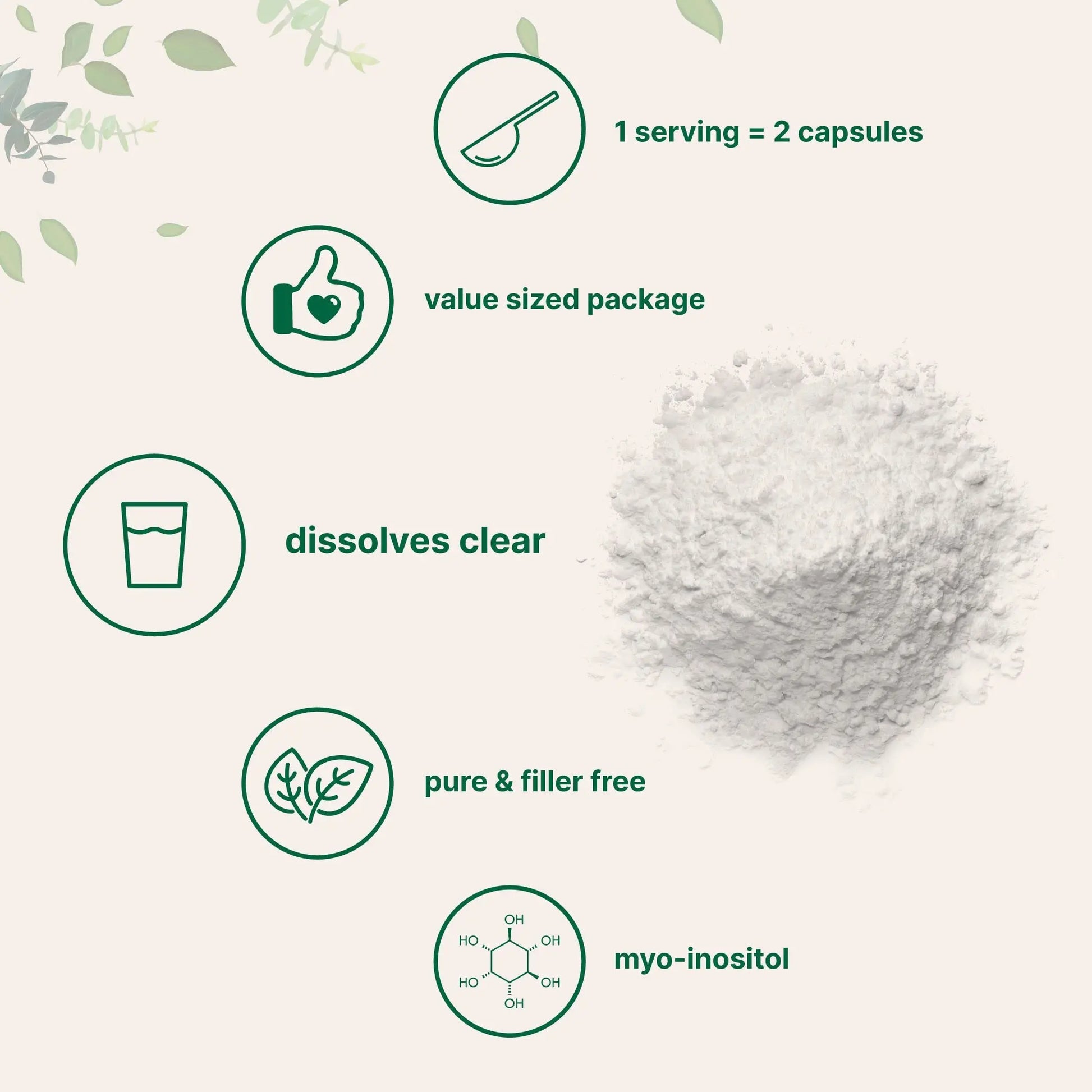 Pure Inositol Powder, Myo-Inositol B8 Powder, 1KG (2.2 Pounds), Strongly Supports Liver Micro Ingredients Au supplements