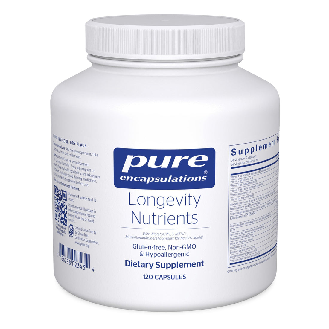 Pure Encapsulations Longevity Nutrients | Multivitamin/Mineral Complex to Support Healthy Aging, Brain Function, Eyes, Bones, and Vascular Health* | 120 Capsules Pure Encapsulations Au supplements