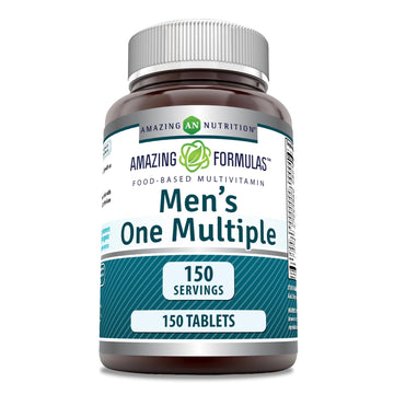 Amazing Formulas Men's One Multivitamin Supplement | Food Based | 150 Tablets | Perfect Blend of Vitamins, Minerals & Probiotics | Non-GMO | Gluten-Free | Made in USA Amazing Nutrition Au supplements