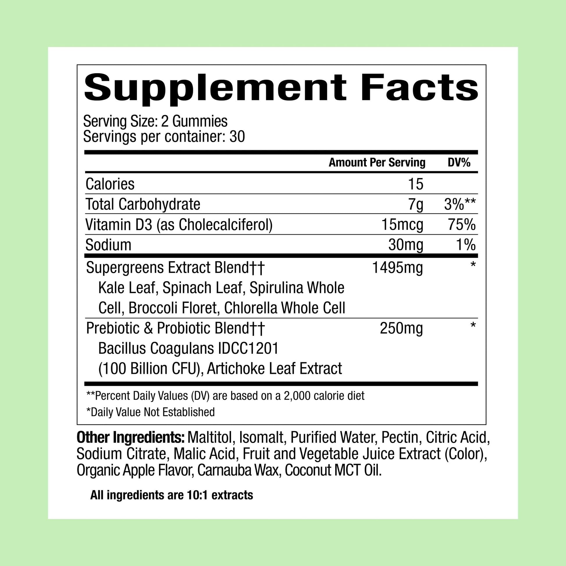 Plant People WonderGreens Veggie Gummies Super Greens with Probiotics Multivitamin Support Gummy for Wellbeing, Energy, Immune and Gut Health, Green Apple Flavor (60 Count) Plant People Au supplements