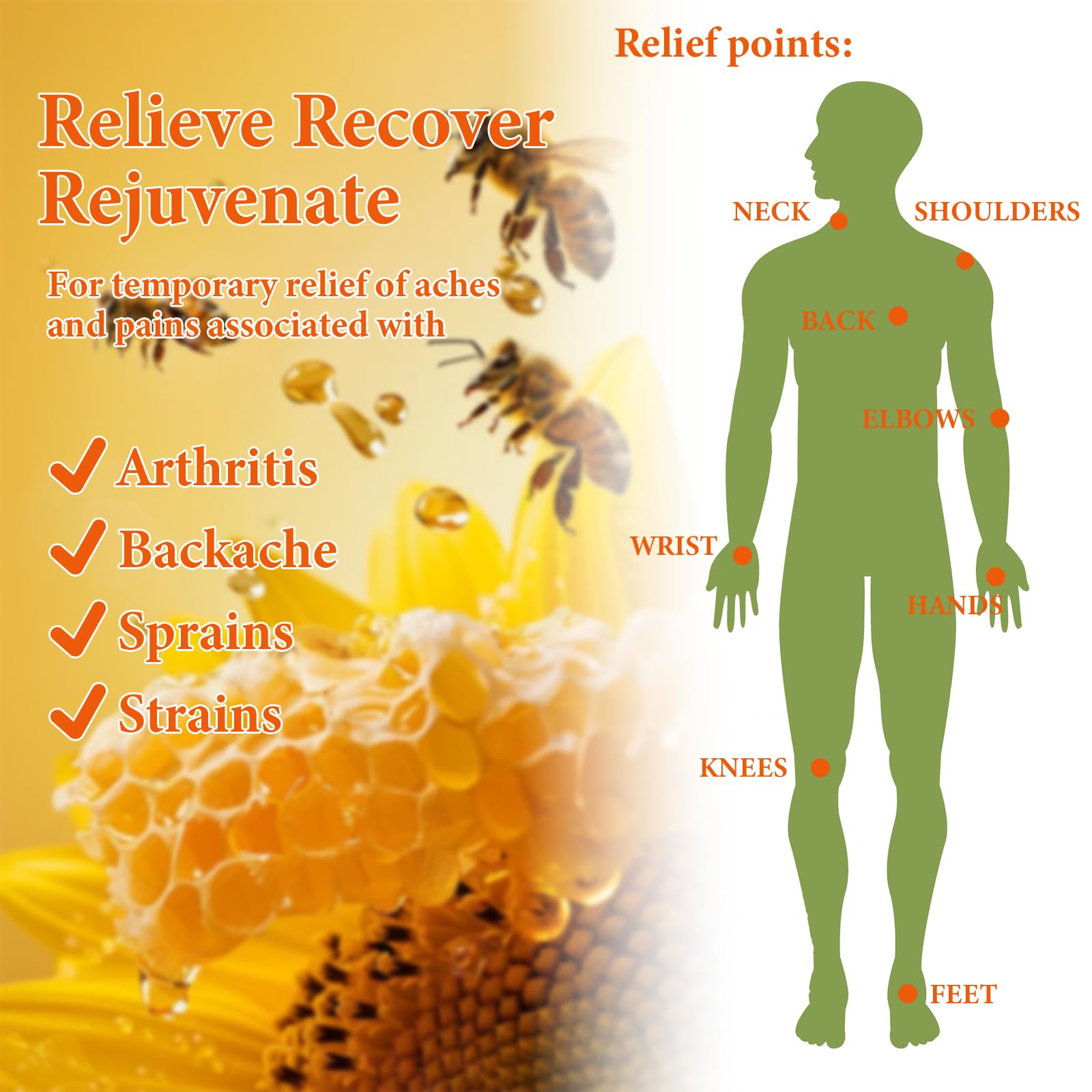 Cedonivor Bee Venom Joint and Bone Therapy Cream, New Bee Venom Gel, Specializes in Muscle Soothing, for All Parts of The Body, for Men & Women Cedonivor Au supplements