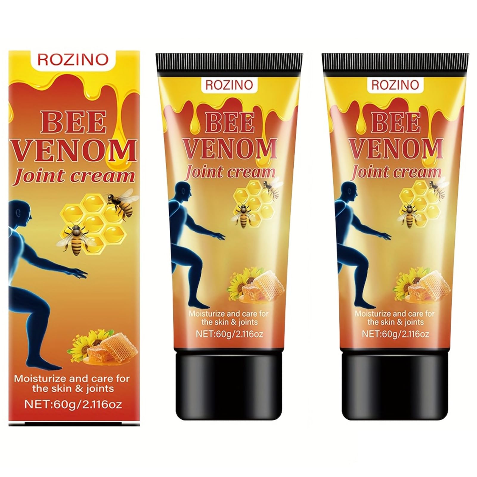xiaoks 2PACK Bee Venom Joint Cream, 60g - Natural Bee Venom Infused Formula for Intensive Joint Support, Deep Skin Moisturization, Daily Care to Nourish Skin and Promote Joint Comfort (2) xiaoks Au supplements