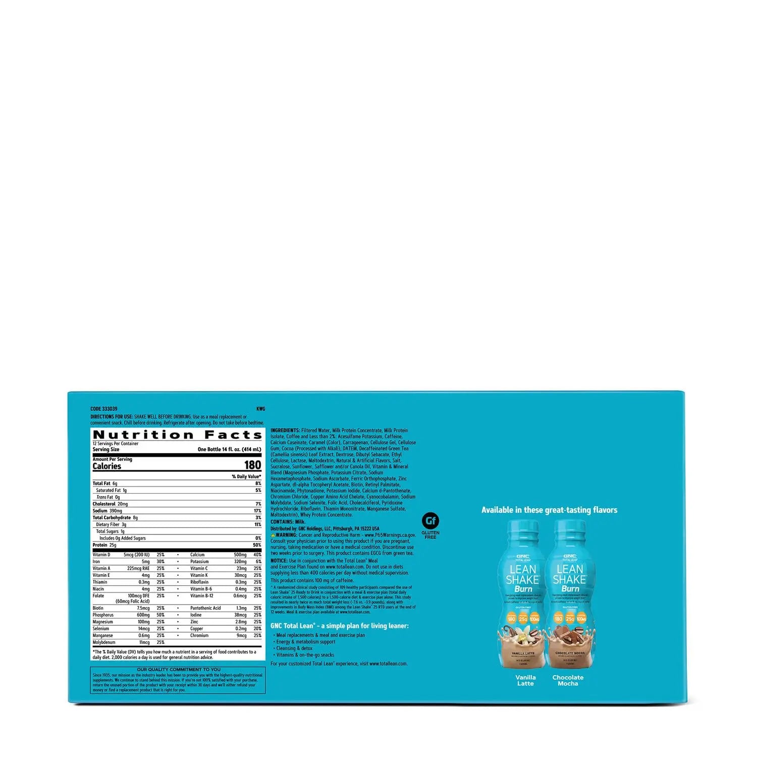 GNC Total Lean Lean Shake Burn - Chocolate Mocha GNC Au supplements