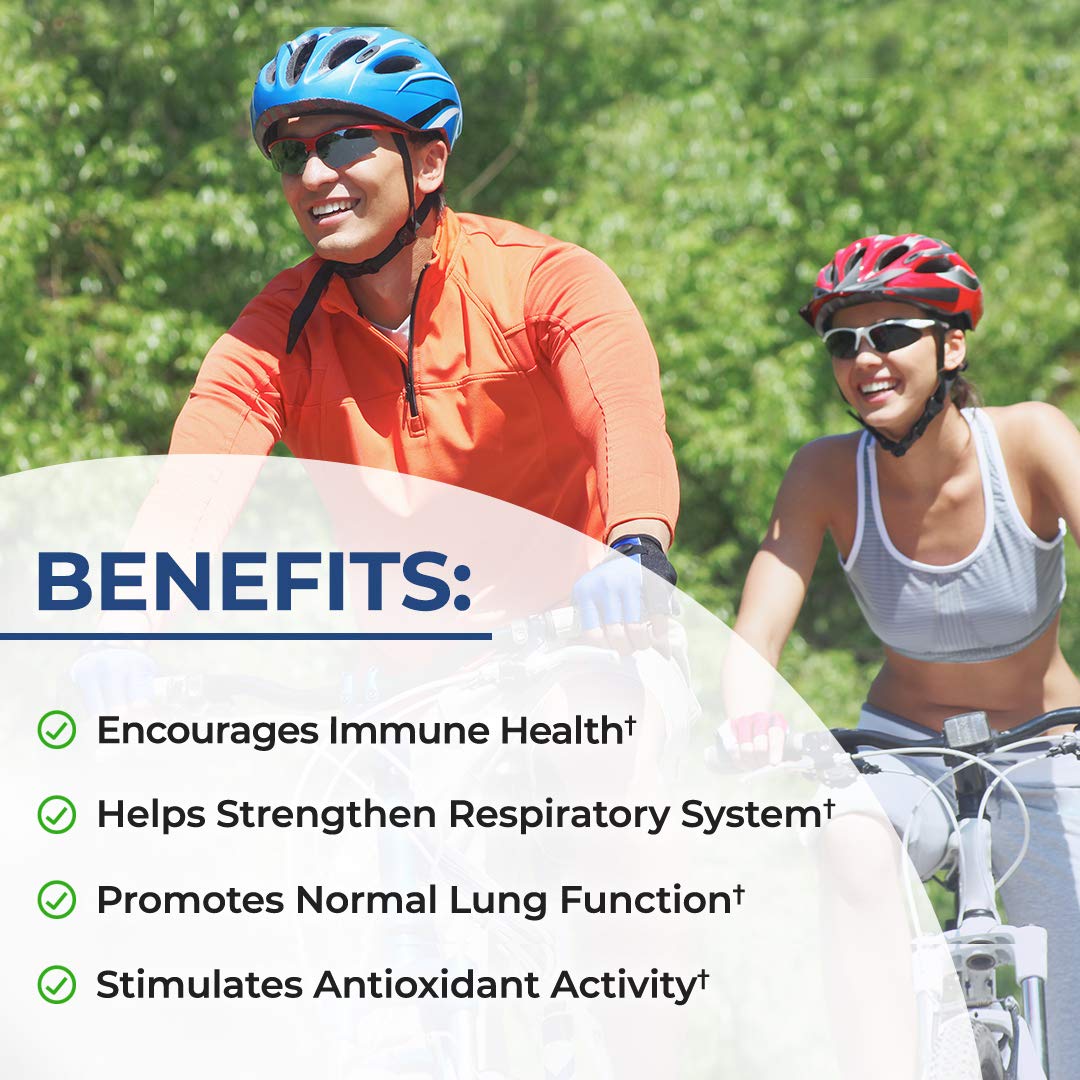 Respiratory & Immune Lung Support Supplement with Quercetin, Vitamin D & Cordyceps, Helps Soothe Respiratory Tissues While Loosening Mucus, Lung Health Vitamins for Women & Men, 60 Capsules BioSchwartz Au supplements