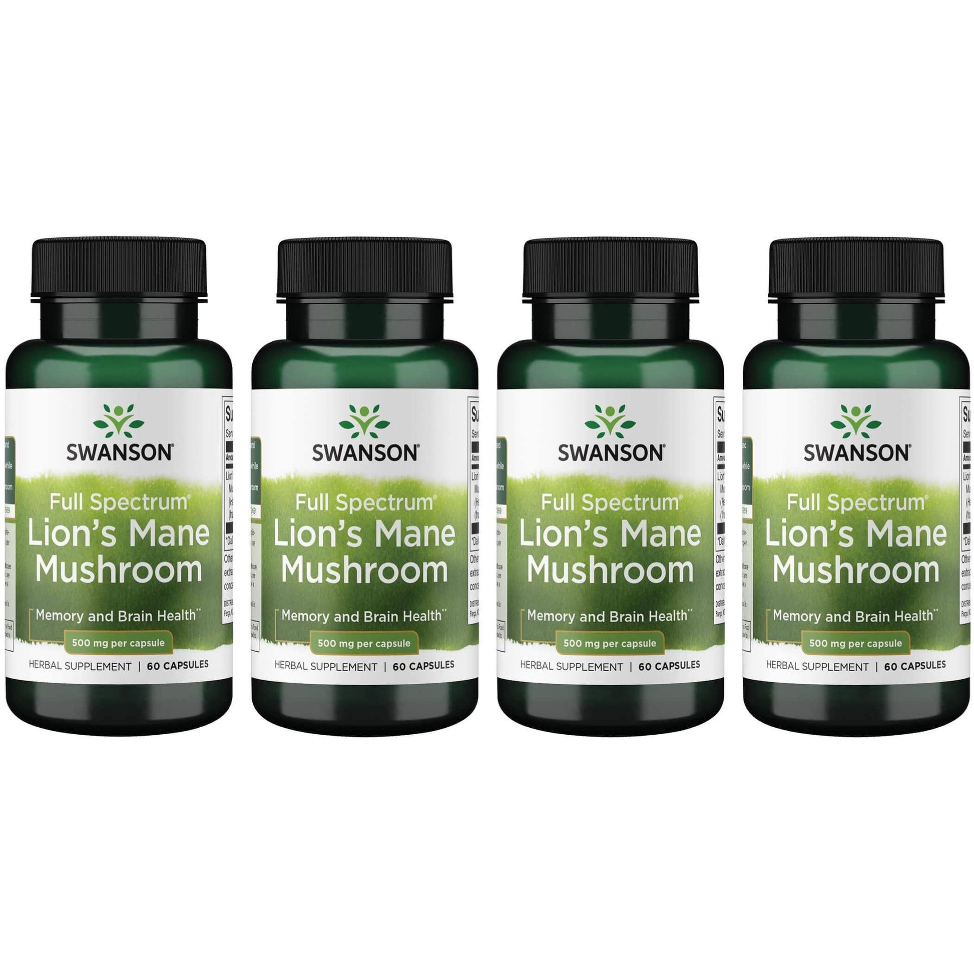 Swanson Lion's Mane Mushroom Capsules - 500 mg Each, 60 Capsules - Swanson Au supplements