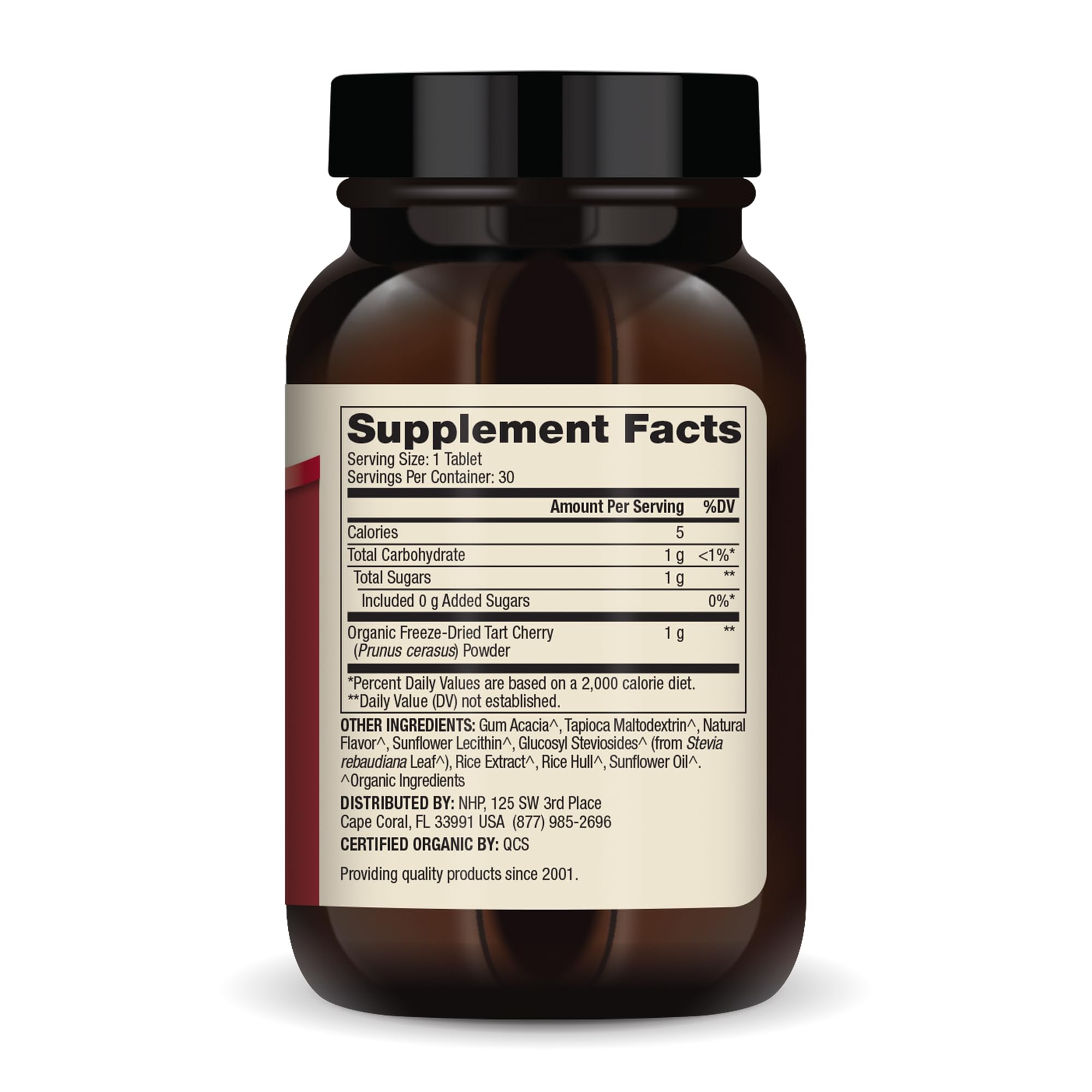 Dr. Mercola Organic Chewable Tart Cherry - Antioxidant Support - Made from Whole-Fruit Montmorency Cherries - USDA Organic - Stevia Sweetened - 30 Tablets Dr. Mercola Au supplements