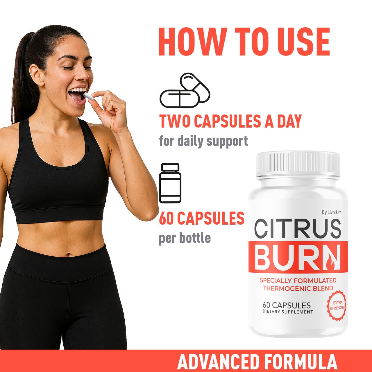(5 Pack) Citrus Burn Capsules - Official CitrusBurn Pills Supplement Support All Natural Ingredients Advanced Formula Premium Multivitamin for Overall Health & Wellness, 300 Capsules for 5 Months LIVORKA Au supplements