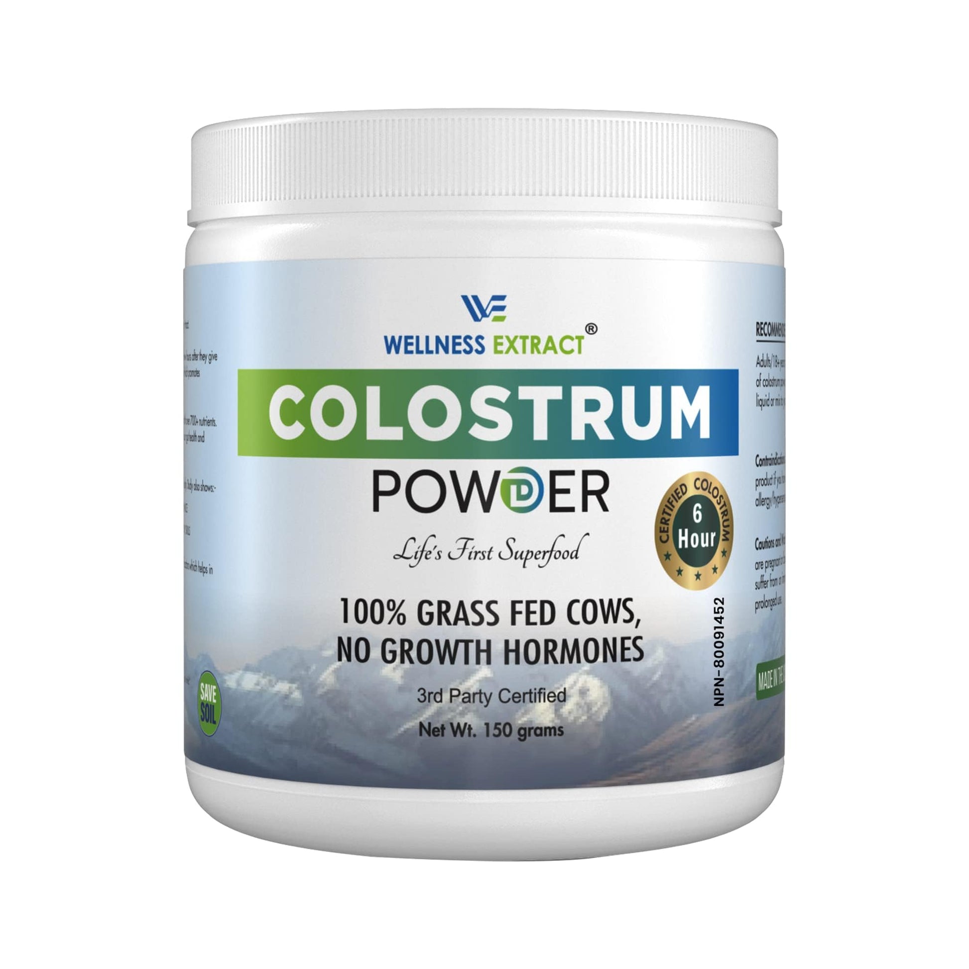 WELLNESS EXTRACT Bovine Colostrum Powder Rich in Protein & Lactoferrin- The True Certified Supplement for Immune Support, Gut Health, Muscle Growth - 150g WELLNESS EXTRACT Au supplements