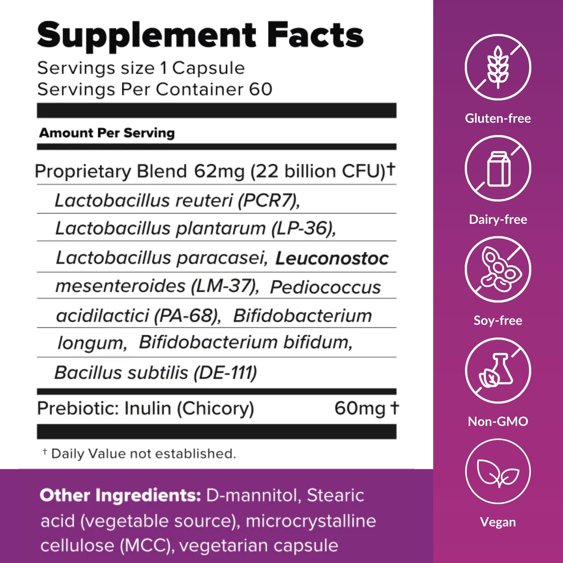 BiotiQuest Sugar Shift Probiotic | Helps Decrease Sugar & Carb Cravings and Supports Digestive Balance | 22 Billion CFU | Non-GMO, Gluten-Free, & Vegan | 60 Servings BiotiQuest Au supplements