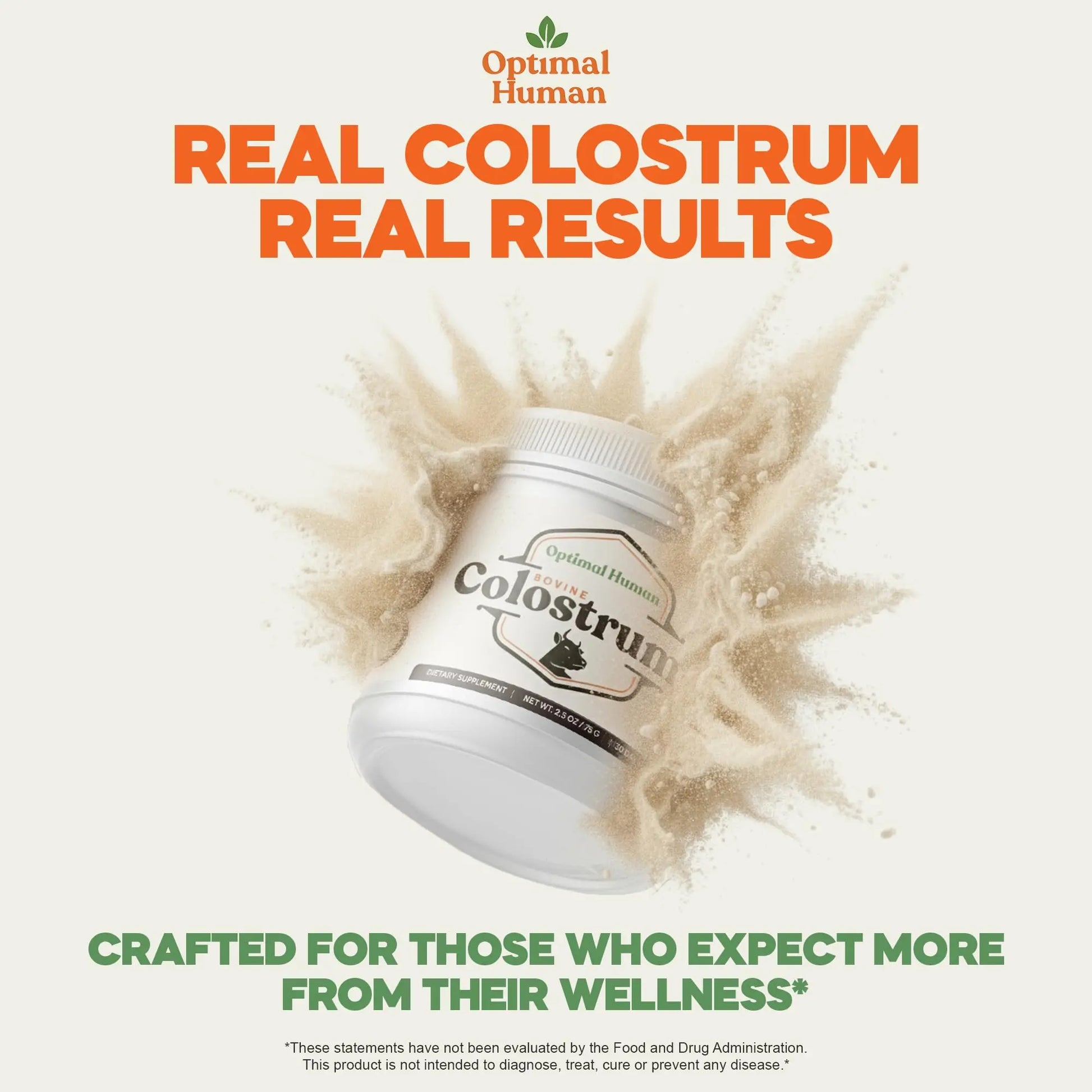 O H Optimal Human Bovine Colostrum Powder with Marshmallow Root – Gut & Immune Support Colostrum Supplement Capsules with IgG & Protein – Non-GMO, GMP Certified, Made in USA – Unflavored 30 Servings O H Au supplements
