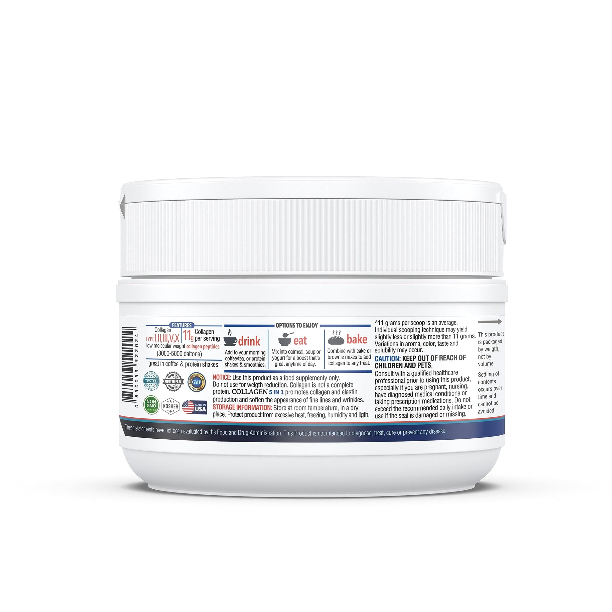 KAPPA NUTRITION Collagen Peptides Powder, 5 in 1 Multi-Collagen Advanced Complex with Hydrolyzed Collagen Peptides, Supports Skin, Hair, Nails, Joints & Bones / 30 Servings KAPPA NUTRITION Au supplements