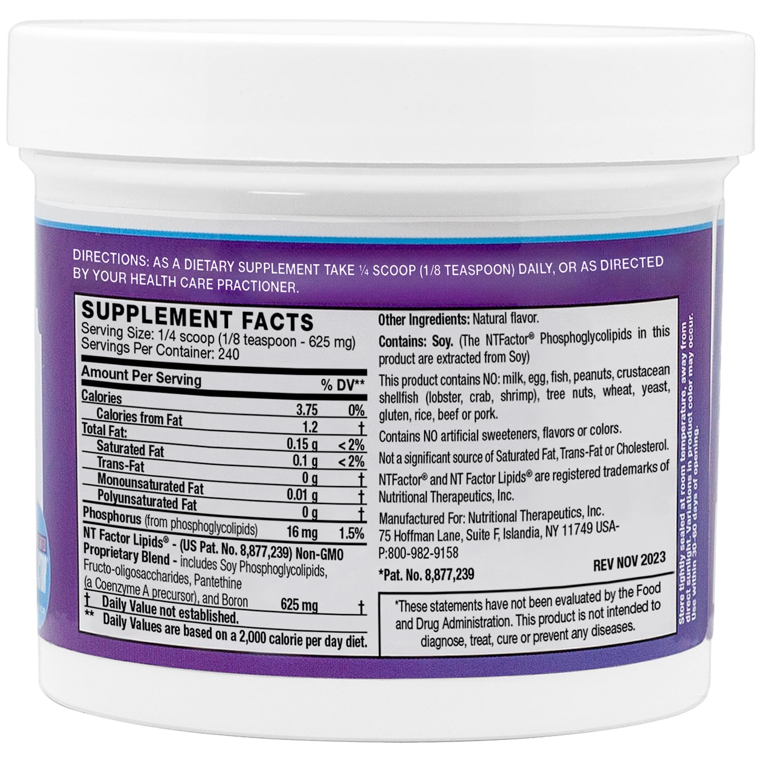 Nutritional Therapeutics NTFactor Lipids Powder, Aging & Cellular Support, 240 Servings Nutritional Therapeutics Au supplements