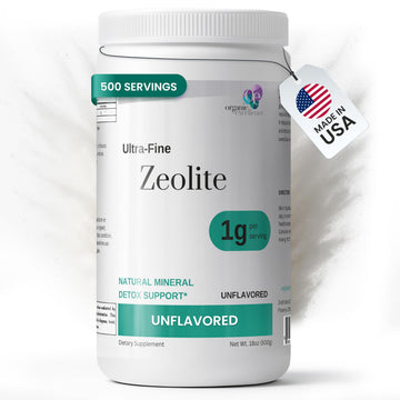 Organic Excellence Zeolite Clinoptilolite Powder – Pure Micronized Mineral Supplement – Supports Gut Health, Cleansing Support & Internal Balance – Non-GMO, Vegan – 500 Servings Organic Excellence Au supplements
