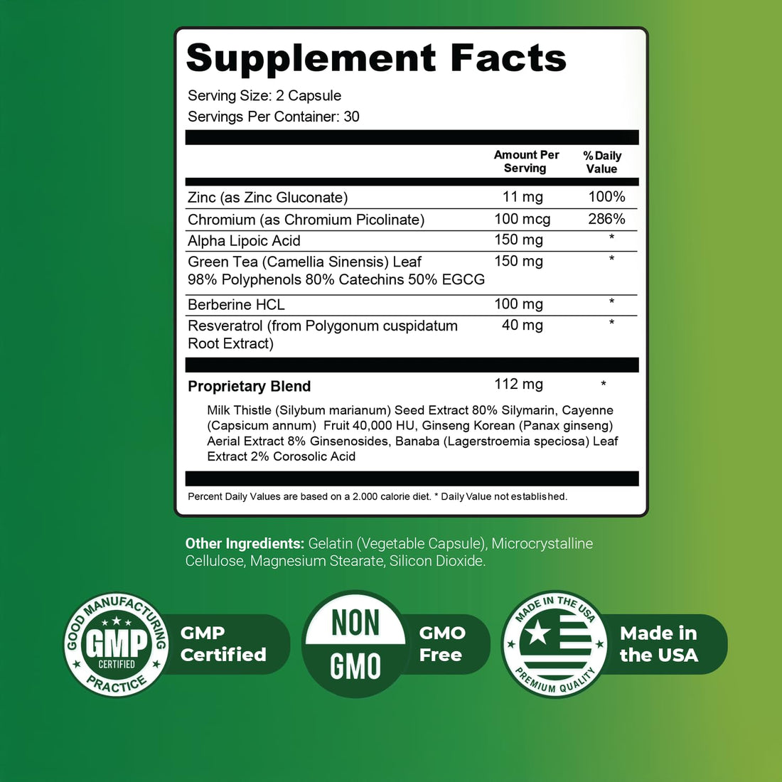 Claritox – Daily Wellness Supplement with Zinc, Chromium, Alpha Lipoic Acid, Green Tea Extract, Resveratrol & Botanical Blend – Non-GMO, Stimulant-Free Formula – 60 Caps, 30 Servings, 3 Month Supply Nature’s NutriWave Au supplements