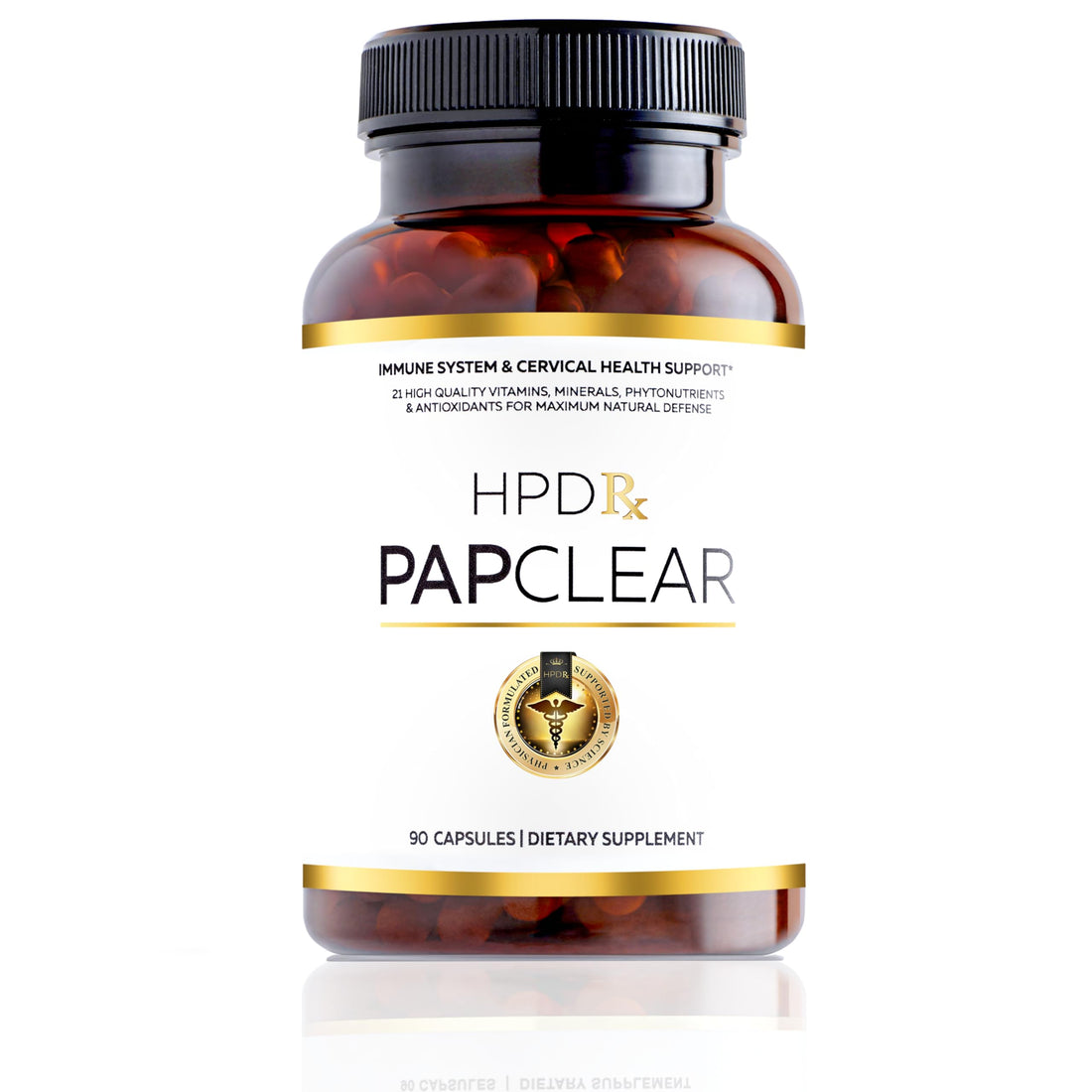 PAPCLEAR Physician Formulated | All Natural Immune Support Supplement | Advanced Powerful Immunity Booster | 21 Vitamins & Nutrients with Organic Shiitake Mushroom & Lycopene | 90 Capsules | Pack of 1 HPD Rx Au supplements