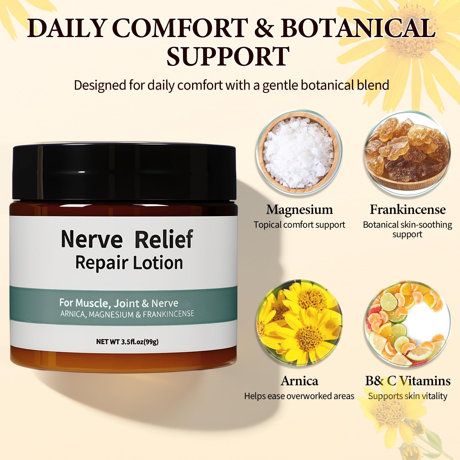 DESKPAL 2PCS Alcura Nerve Cream, Alcura Neuropathy Lotion with Arnica, Magnesium for Body, Joint, Knee, Lumbar, Neck, Hand and Feet DESKPAL Au supplements