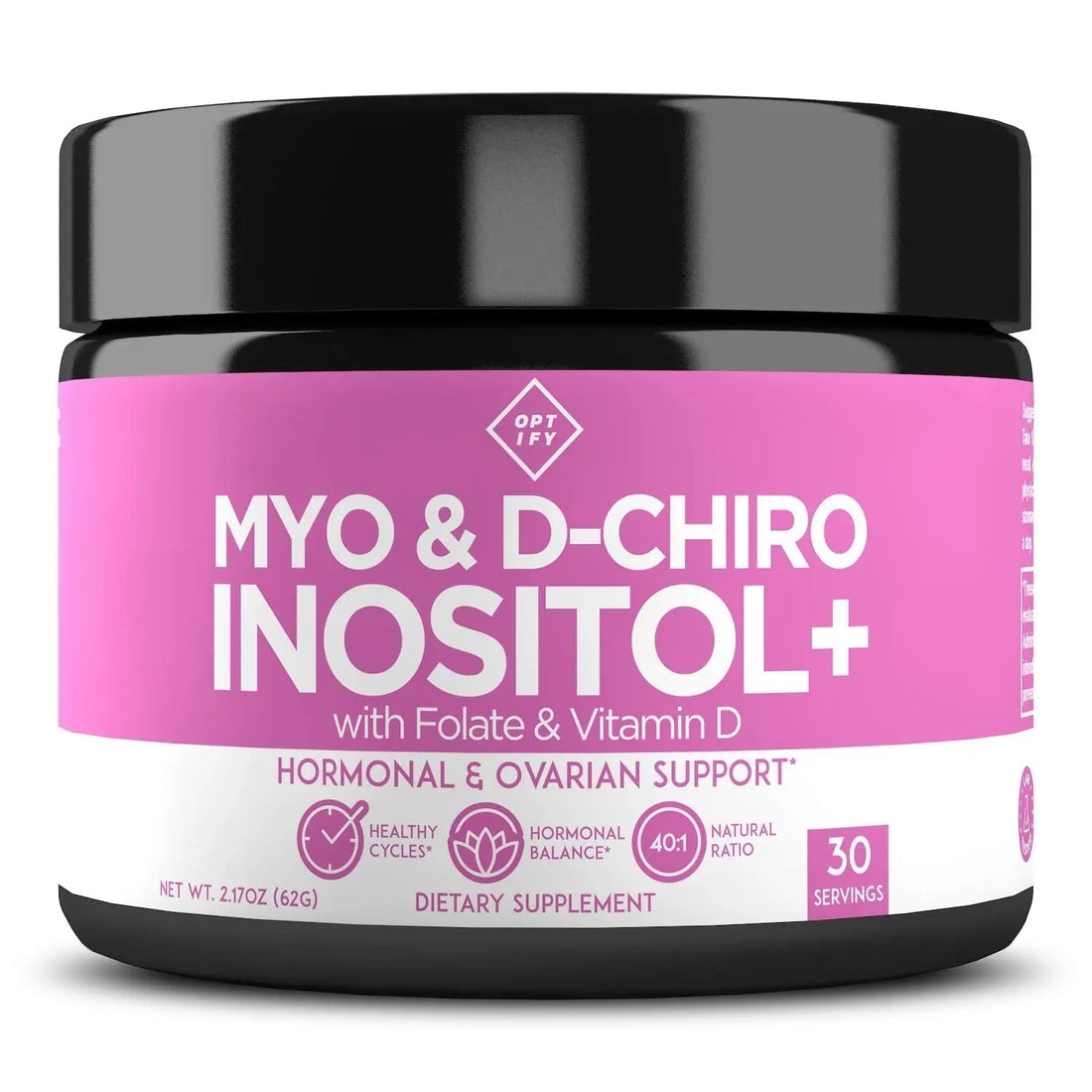 Premium Inositol Supplement - Myo-Inositol and D-Chiro Inositol Powder Plus Folate Optify Au supplements