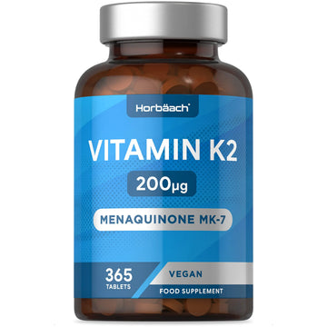 Vitamin K2 MK7 200ug | 365 Vegan Tablets | High Strength Menaquinone MK-7 Horbäach Au supplements