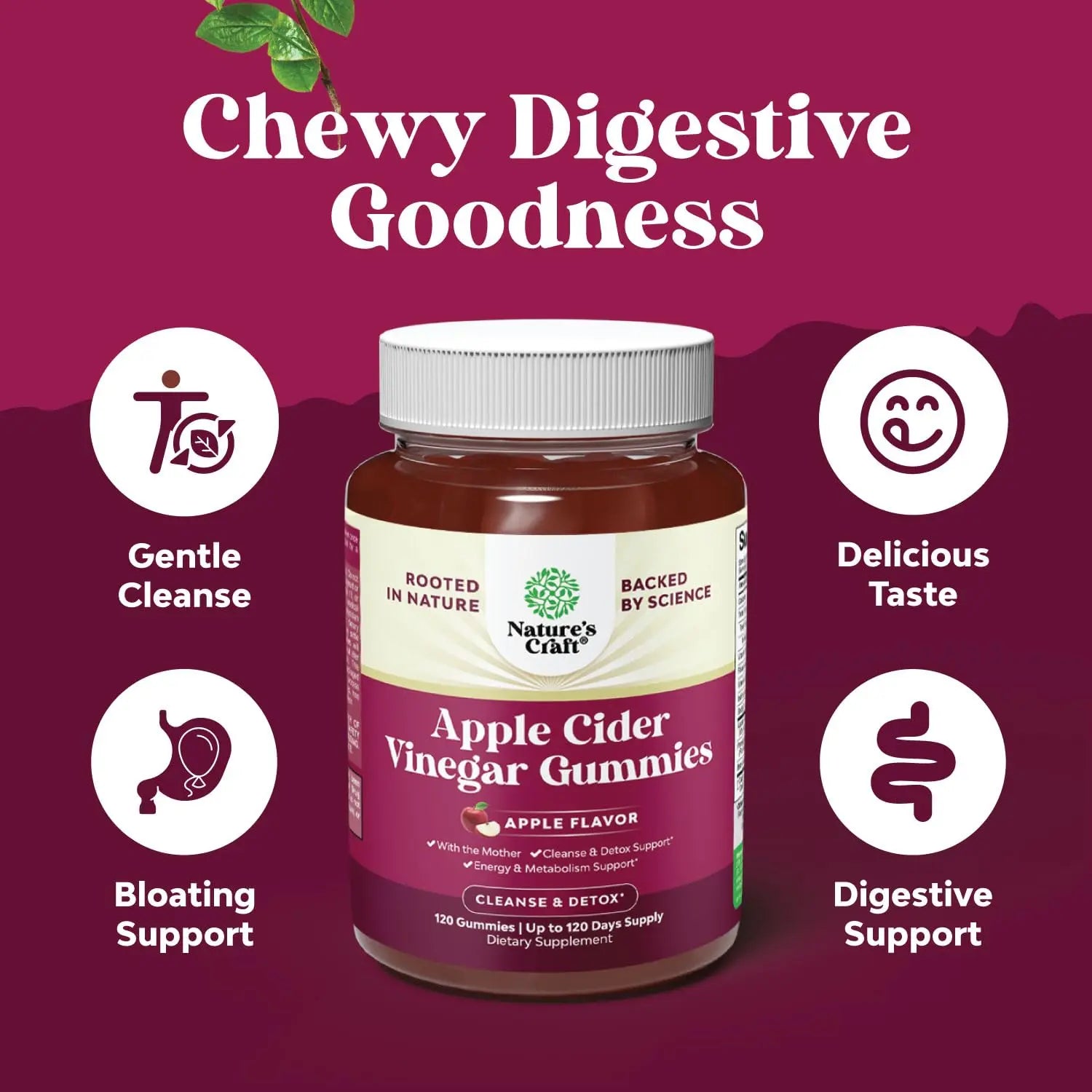 ACV Apple Cider Vinegar Gummies - Natural Energy Supplement ACV with Mother Bio Sense Au supplements