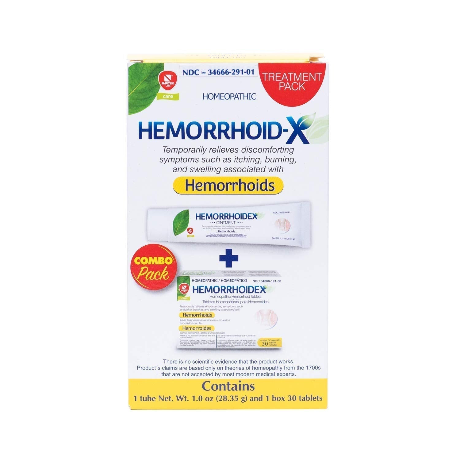 Nartex Hemorrhoid X Treatment Combo Pack 1 Tube & 30 Tablets NARTEX LABS Au supplements