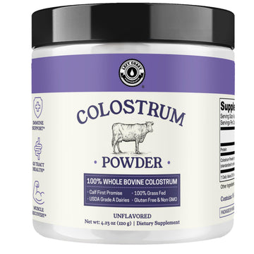 Colostrum Powder – USA Sourced Bovine Colostrum for Humans for Immune Support, Gut Health, Muscle Recovery - Single Ingredient, No Additives, Grass Fed, Non-GMO Colostrum Supplement for Women and Men Left Coast Performance Au supplements