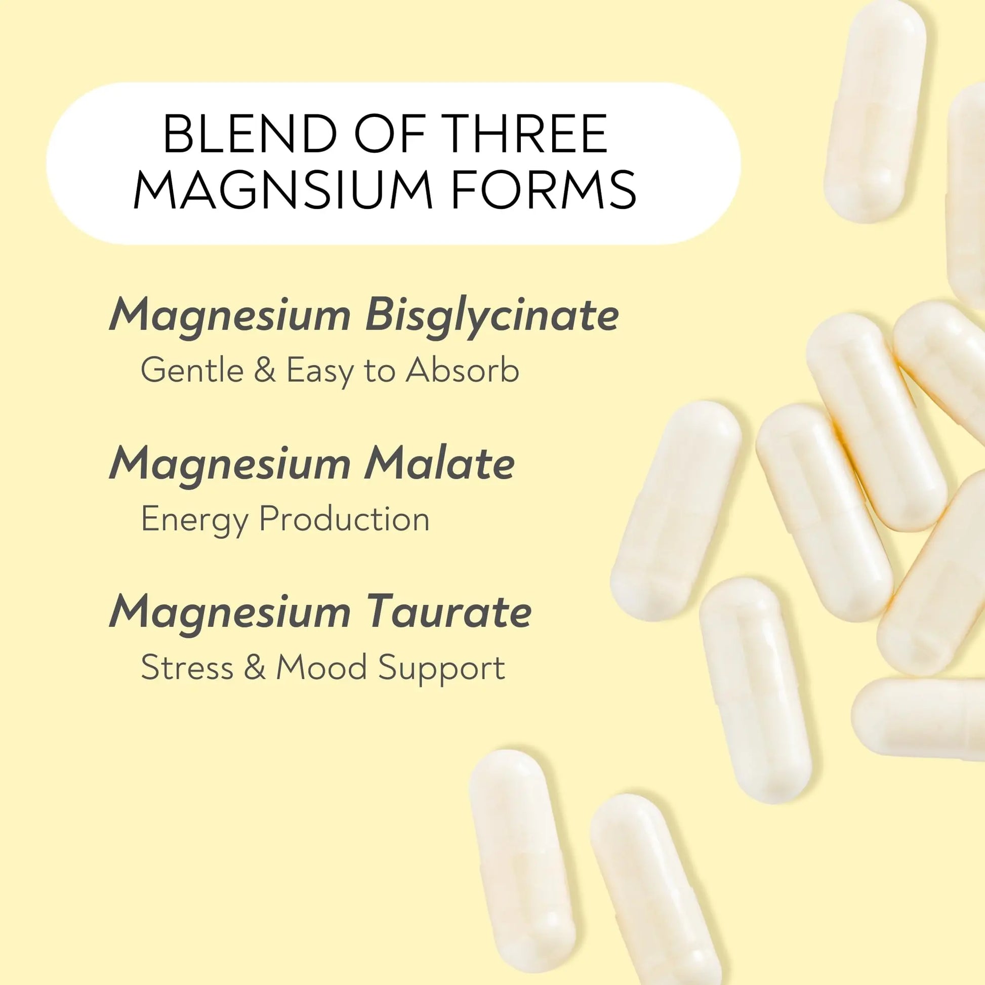 Magnesium Complex - Lifted Naturals Magnesium Supplement w/Bisglycinate, Malate, Taurate - 120 Capsules - Bioavailable Magnesium Formula for Mood, Sleep, Energy Support* Lifted Naturals Au supplements