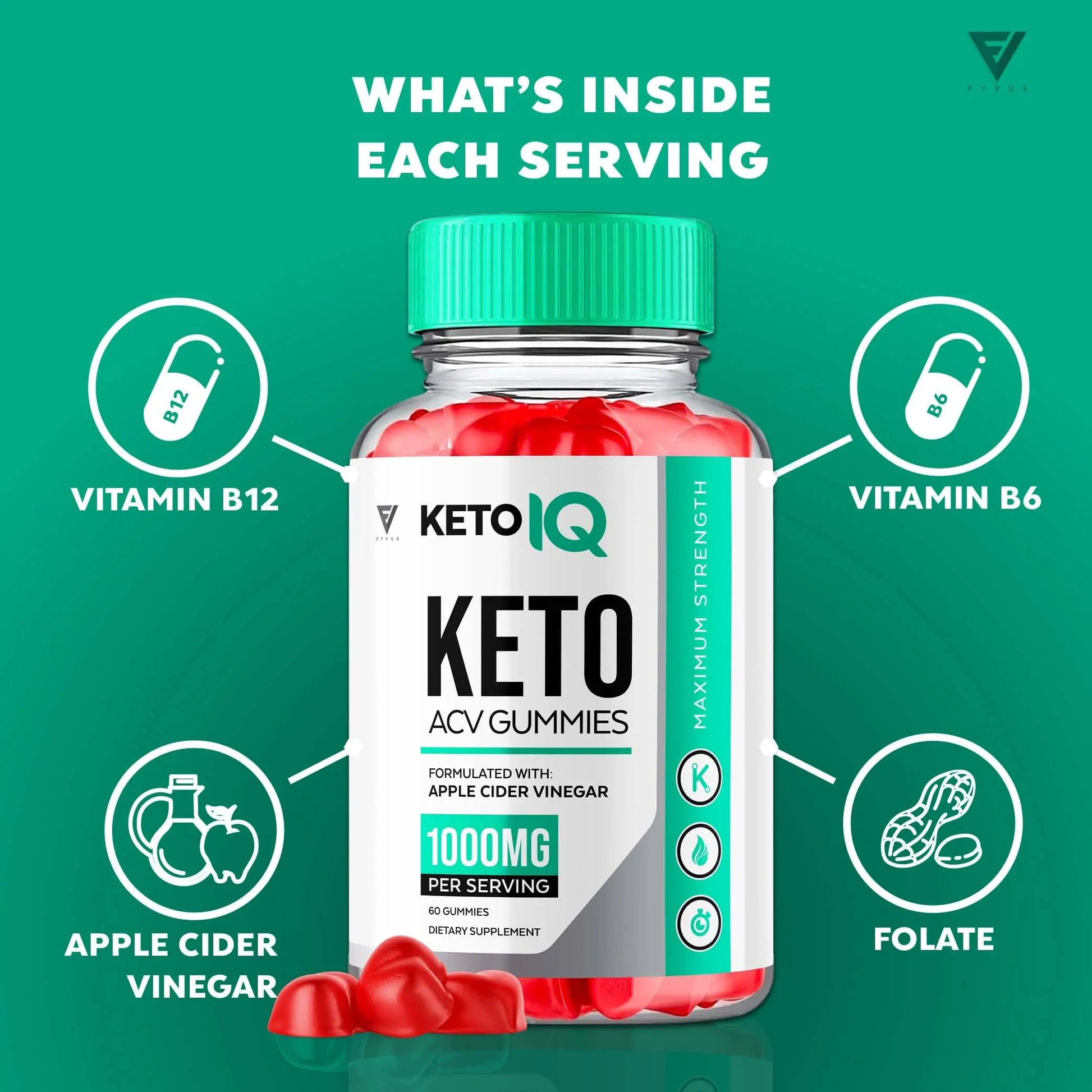 (3 Pack) Keto IQ KetoIQ Keto ACV Gummies, Keto IQ ACV Gummies Advanced Weight Loss Fyvus Au supplements