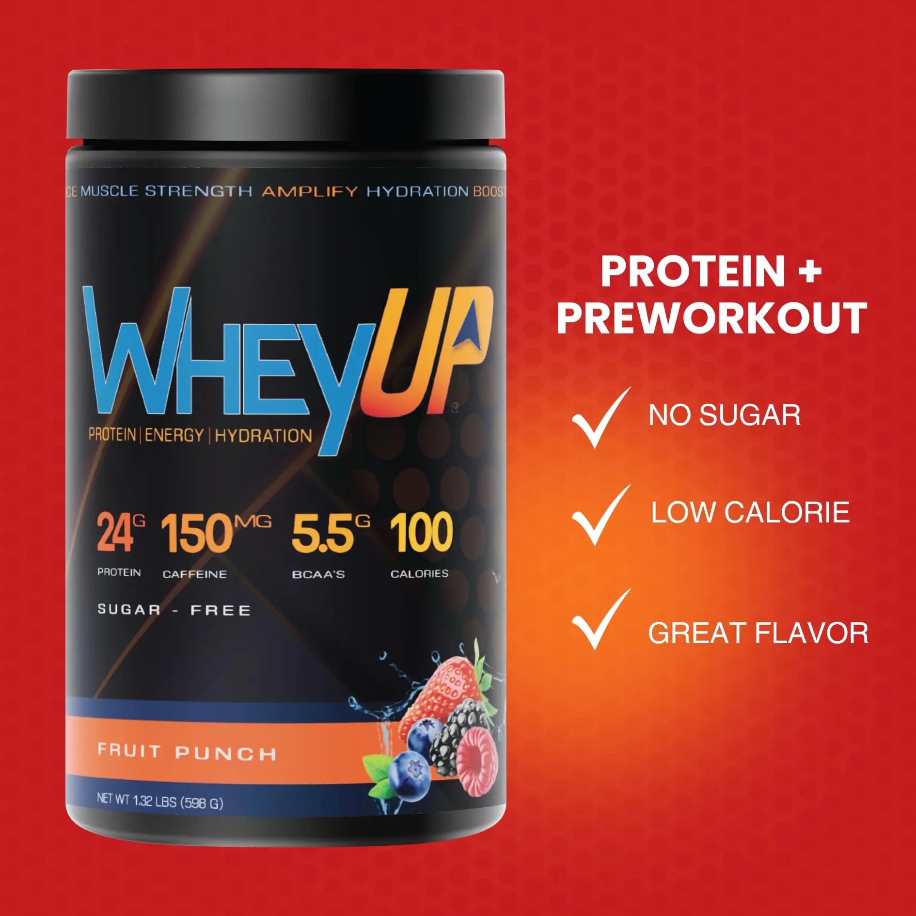 WheyUP Clear Whey Isolate Protein Powder, Blue Raspberry - 150mg Caffeine - 20 Servings WheyUP Au supplements